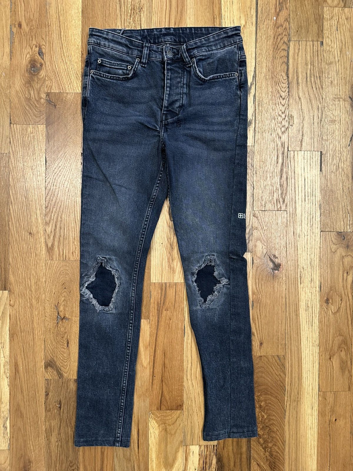 Ksubi Ksubi Knee Patched Navy Denim Jeans Size 28 Size US 28 / EU 44 - 1 Thumbnail