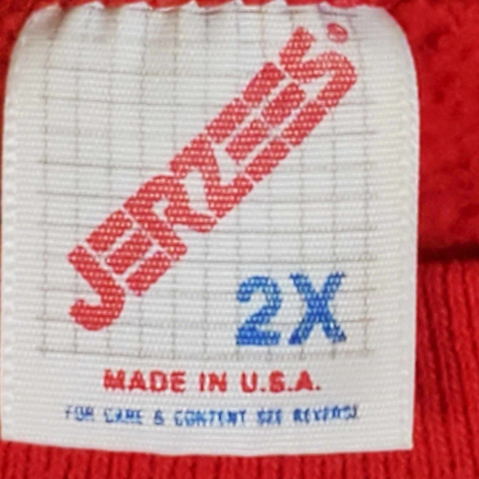 Jerzees Jerzees- Sweatshirt Mens Size 2XL Blank Red Made in USA 1990 Size US XXL / EU 58 / 5 - 3 Thumbnail
