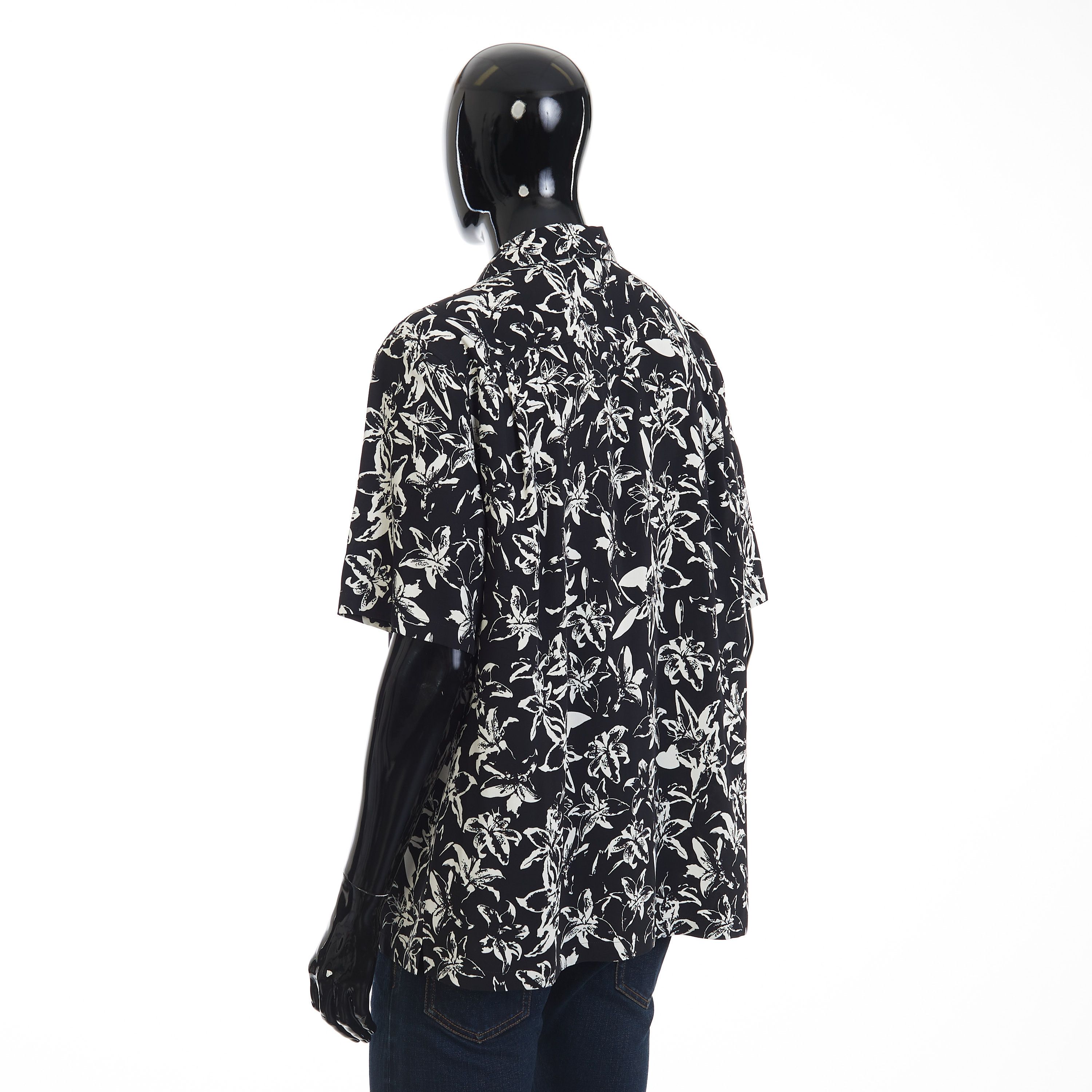Celine Loose Hawaiian Shirt - Large Lily Flower Print Viscose Size US M / EU 48-50 / 2 - 4 Thumbnail