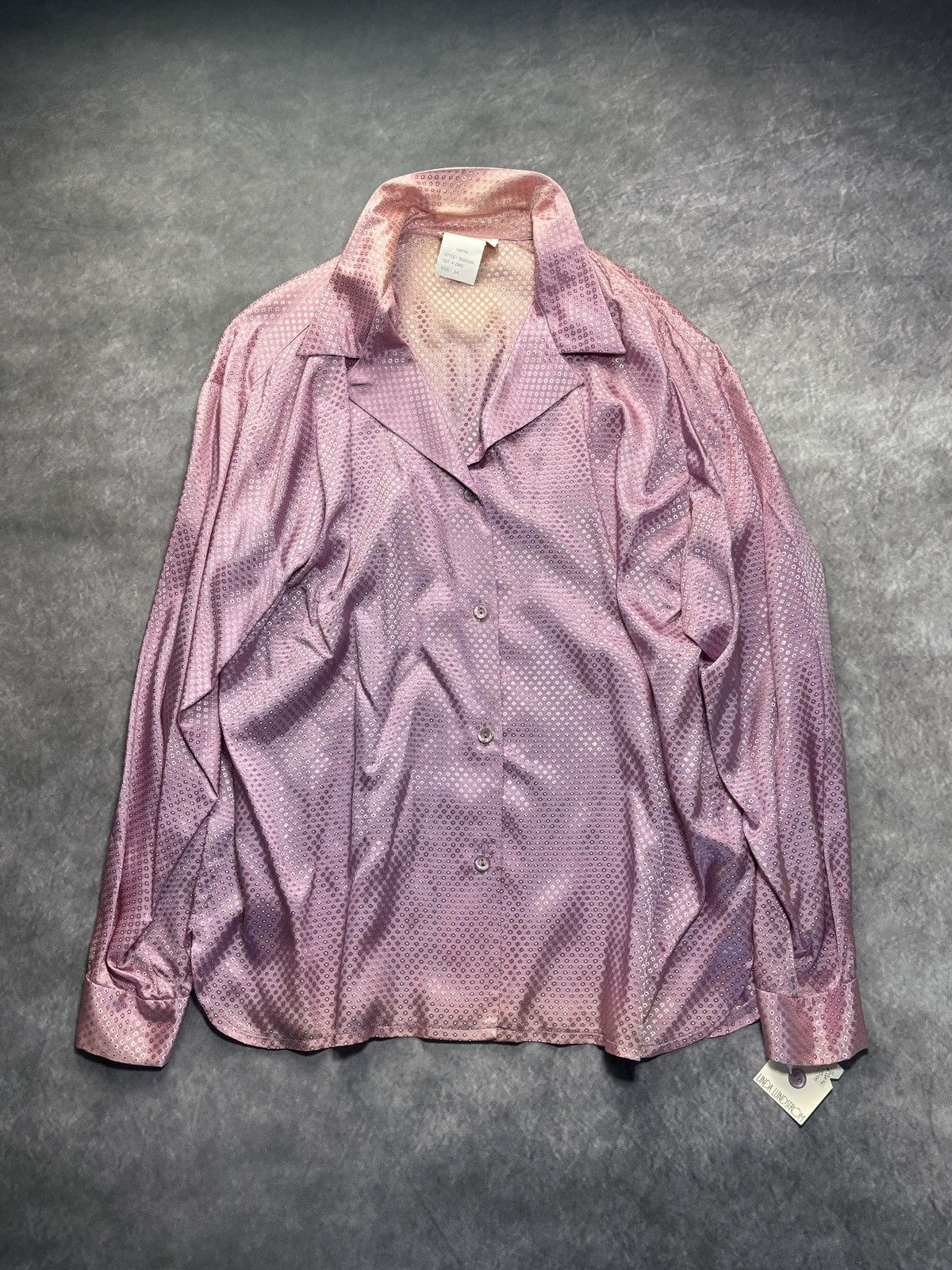 Vintage 1980s Linda Lundstrum Shirt Vintage Ombre Gradient Disco 70s Size US S / EU 44-46 / 1 - 2 Thumbnail