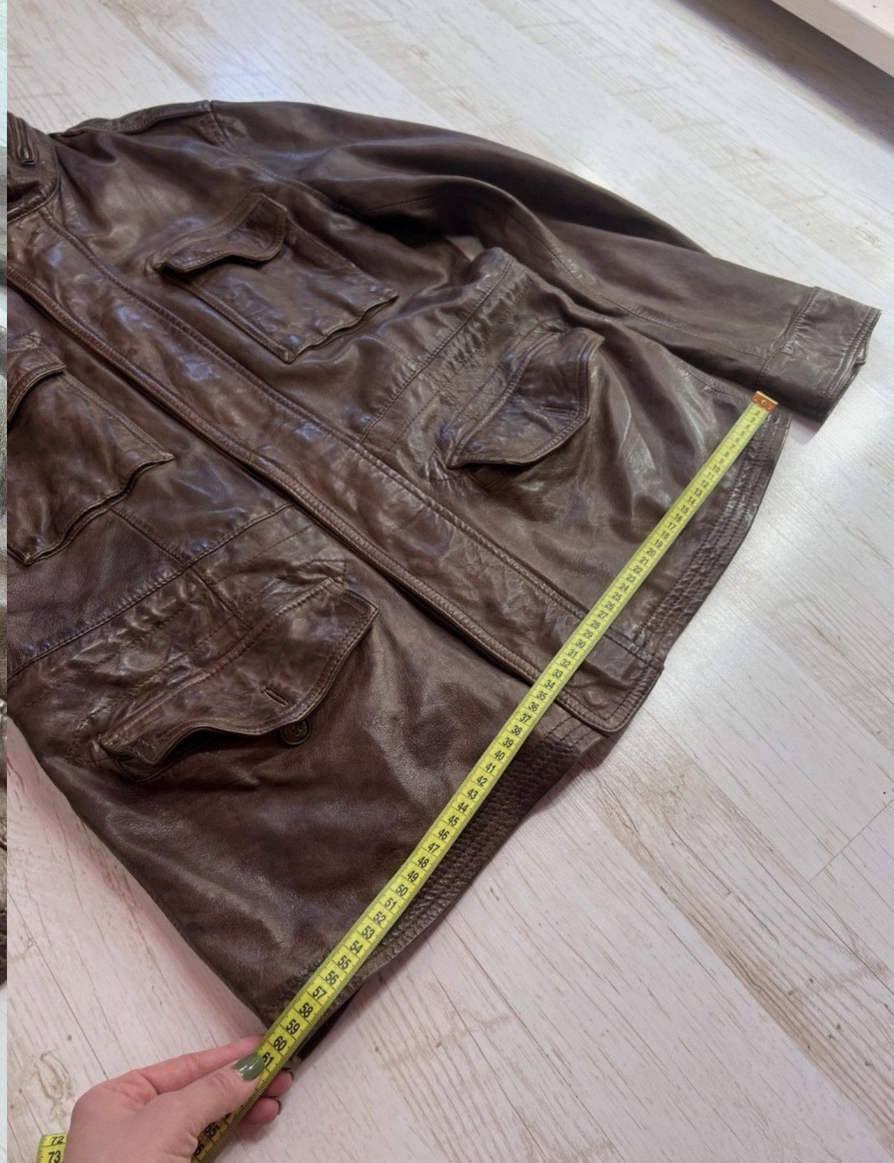 Massimo Dutti Massimo Dutti Leather Field Jacket – Brown – Size XL Size US XL / EU 56 / 4 - 16 Thumbnail