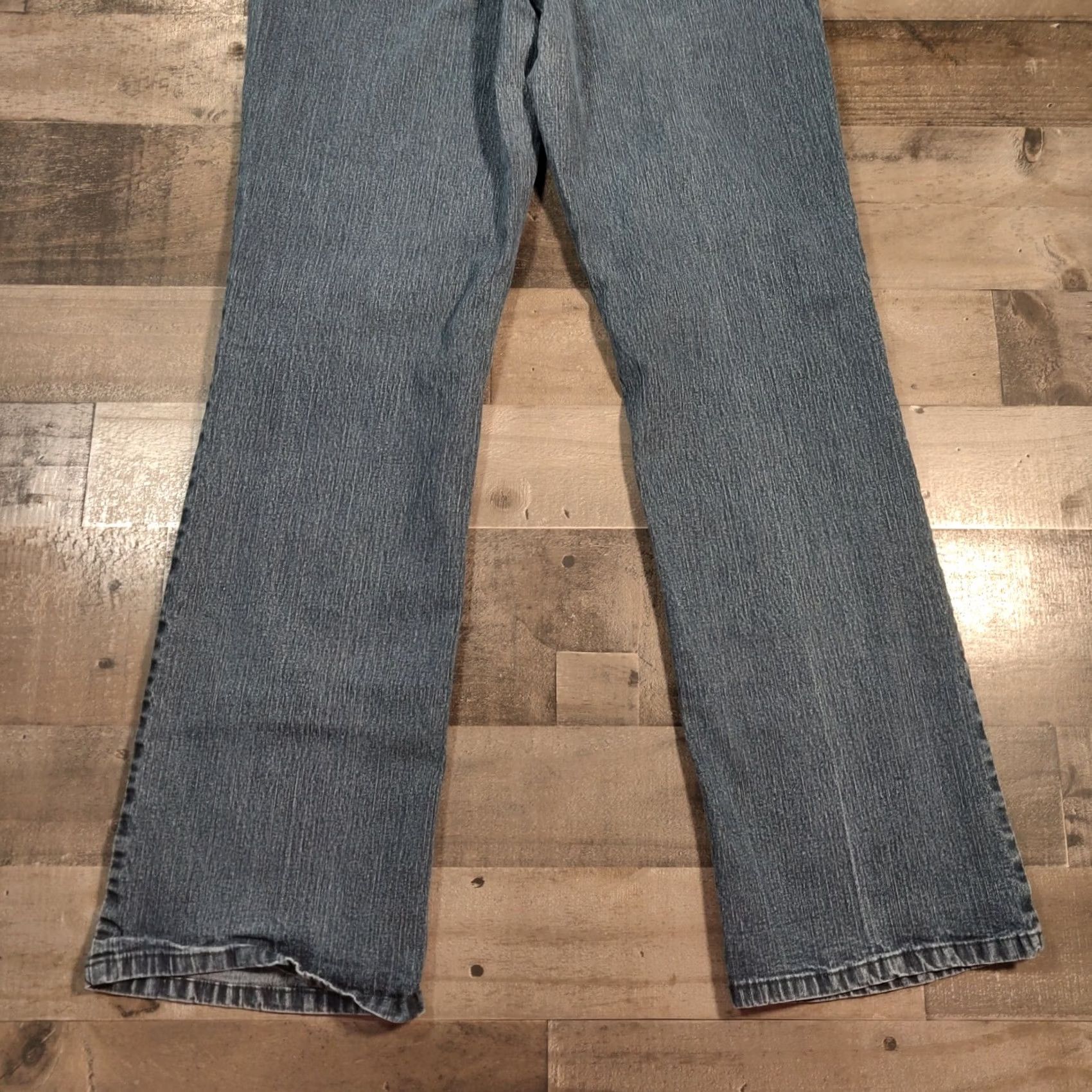Vintage Ruby Rd. Women 12 Bootcut Jeans Mid-Rise Dark Wash Blue Denim Pockets Zip Closure Size 34" / US 12 / IT 48 - 6 Thumbnail