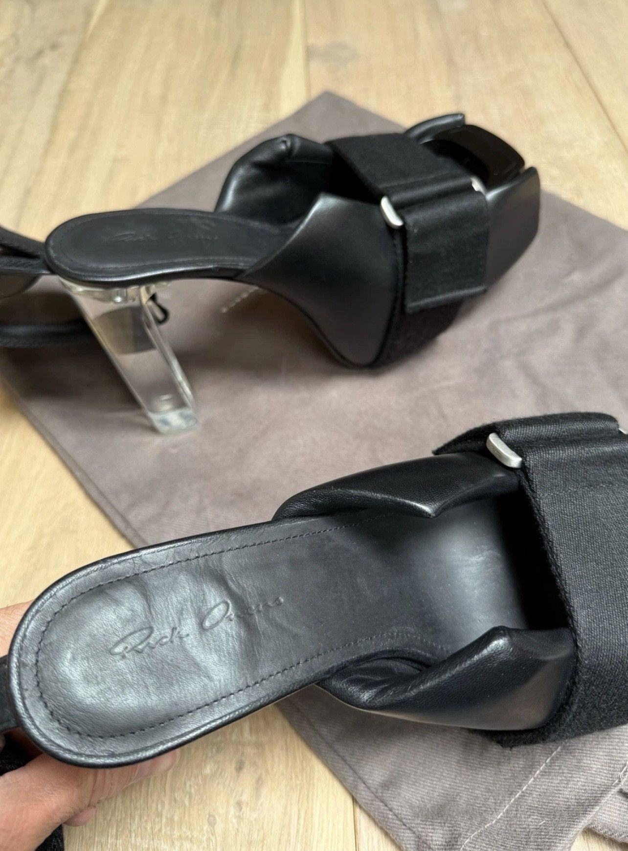 Rick Owens Rick Owens Kiss Sandals 37 RO01D2838LLP 90 Black BNWOB US 5 Size US 6 / IT 36 - 7 Thumbnail
