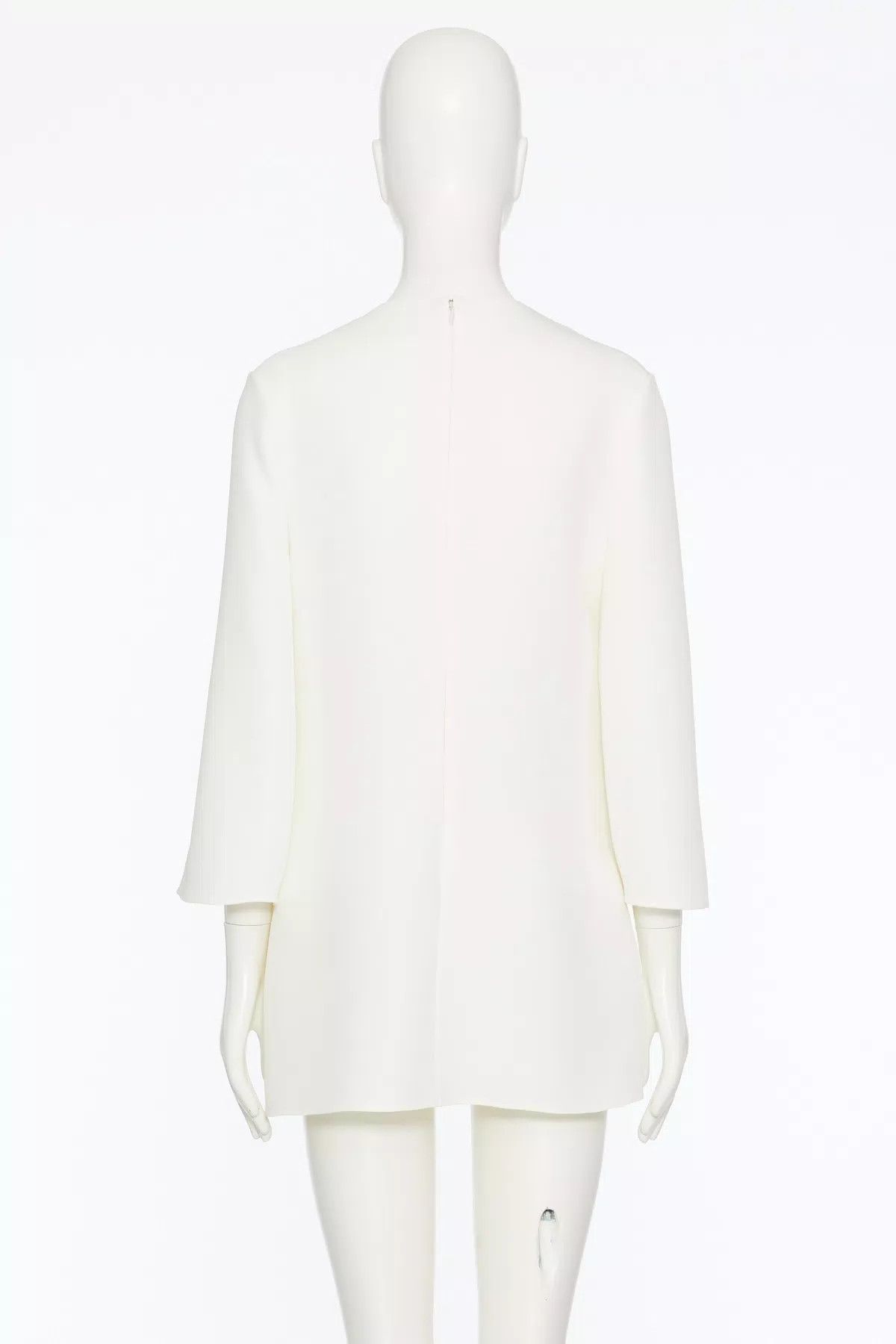 Valentino o1s1wg110426 Vlogo Chain Cady Couture Kaftan Dress in Ivory Size M / US 6-8 / IT 42-44 - 4 Thumbnail