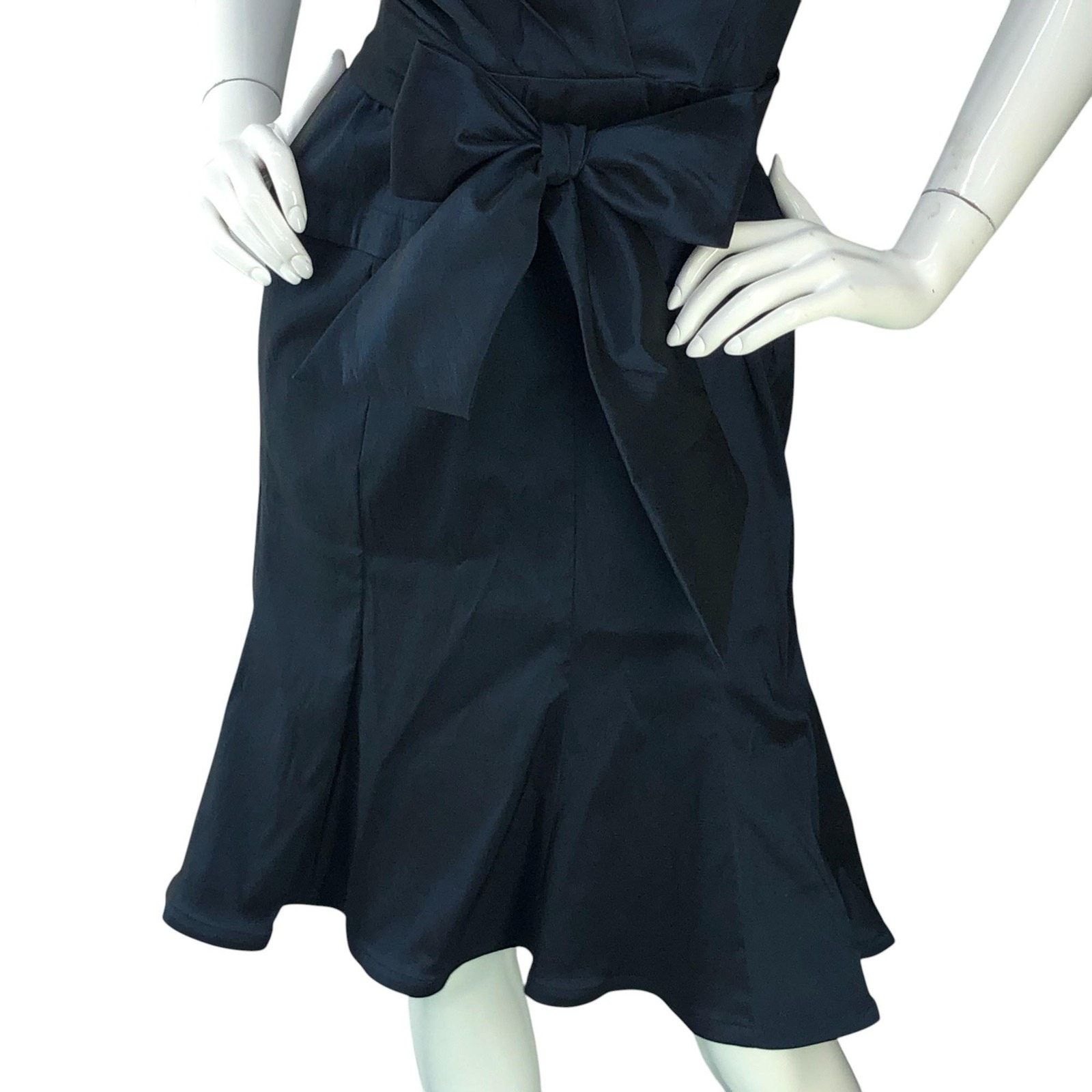 Tadashi Shoji Tadashi Collection Dress 2 Sleeveless Fit & Flare Bow Collar Size XS / US 0-2 / IT 36-38 - 3 Thumbnail