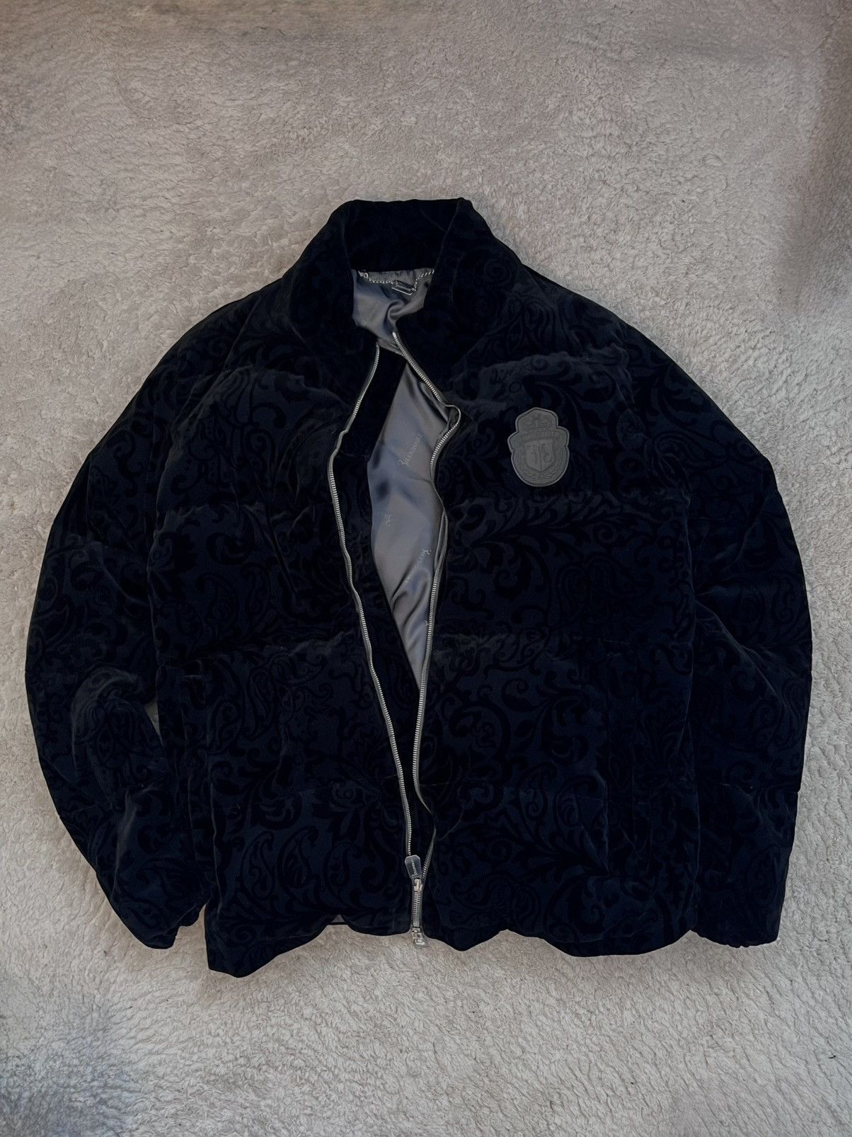 Billionaire Couture Billionaire Italian Couture Paisley Velvet Puffer Jacket Size US M / EU 48-50 / 2 - 1 Thumbnail