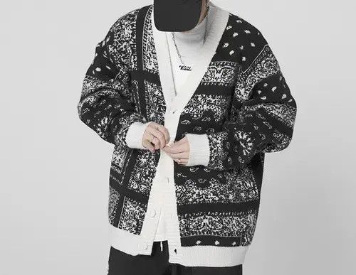 Japanese Brand New Collection Cool Bandana Cardigan Knitwear Spring Size US L / EU 52-54 / 3 - 4 Thumbnail