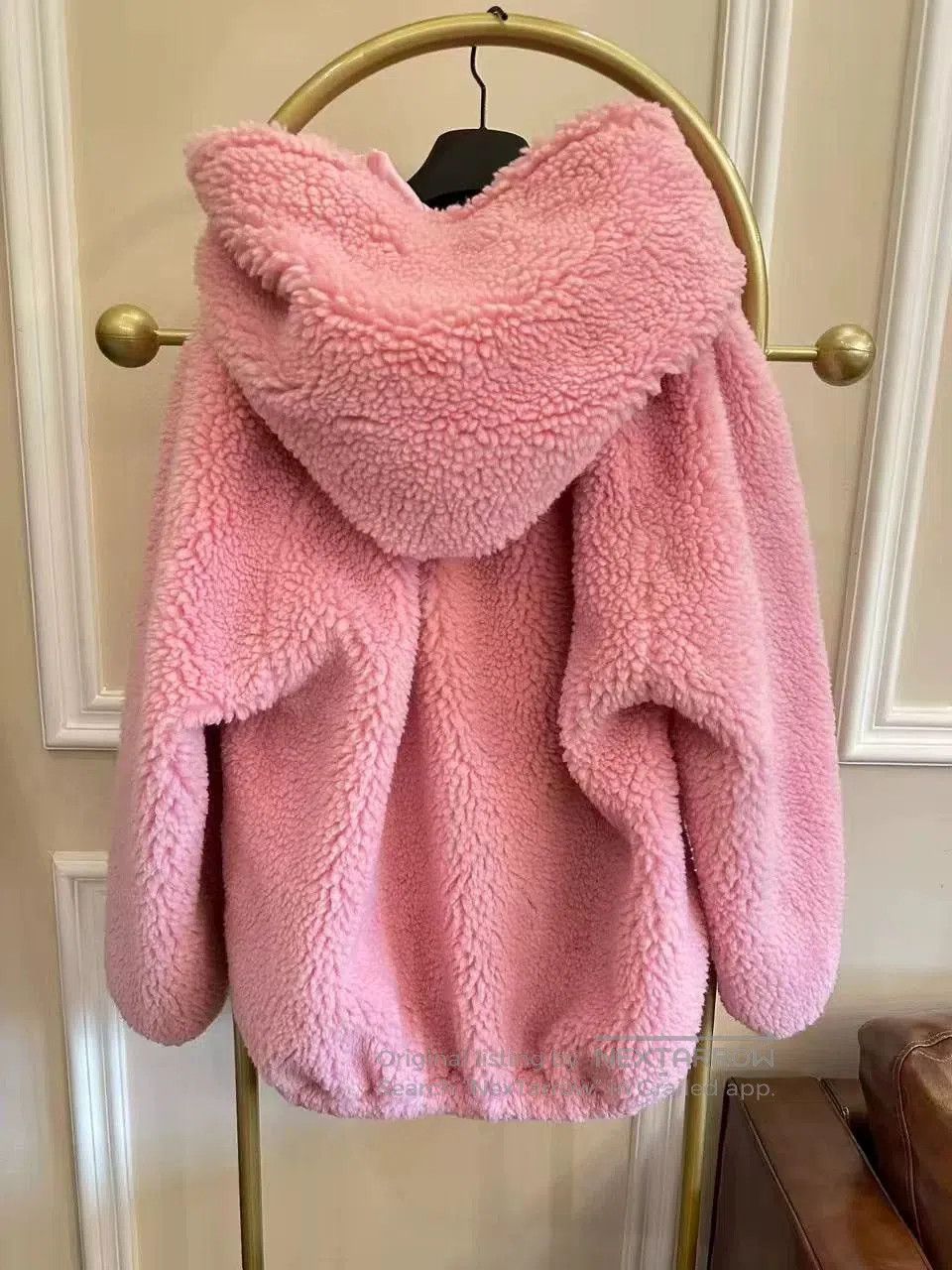 Miu Miu miumiu pink teddy zip-up jacket. Size XS / US 0-2 / IT 36-38 - 2 Thumbnail