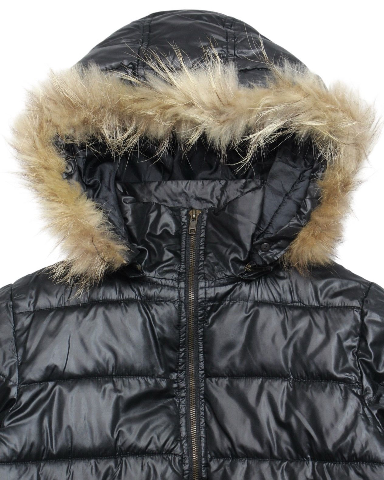 If Six Was Nine 2000S GOA JAPAN BLACK SHINY PUFFER HOODED JACKET WITH FUR Size US M / EU 48-50 / 2 - 3 Thumbnail