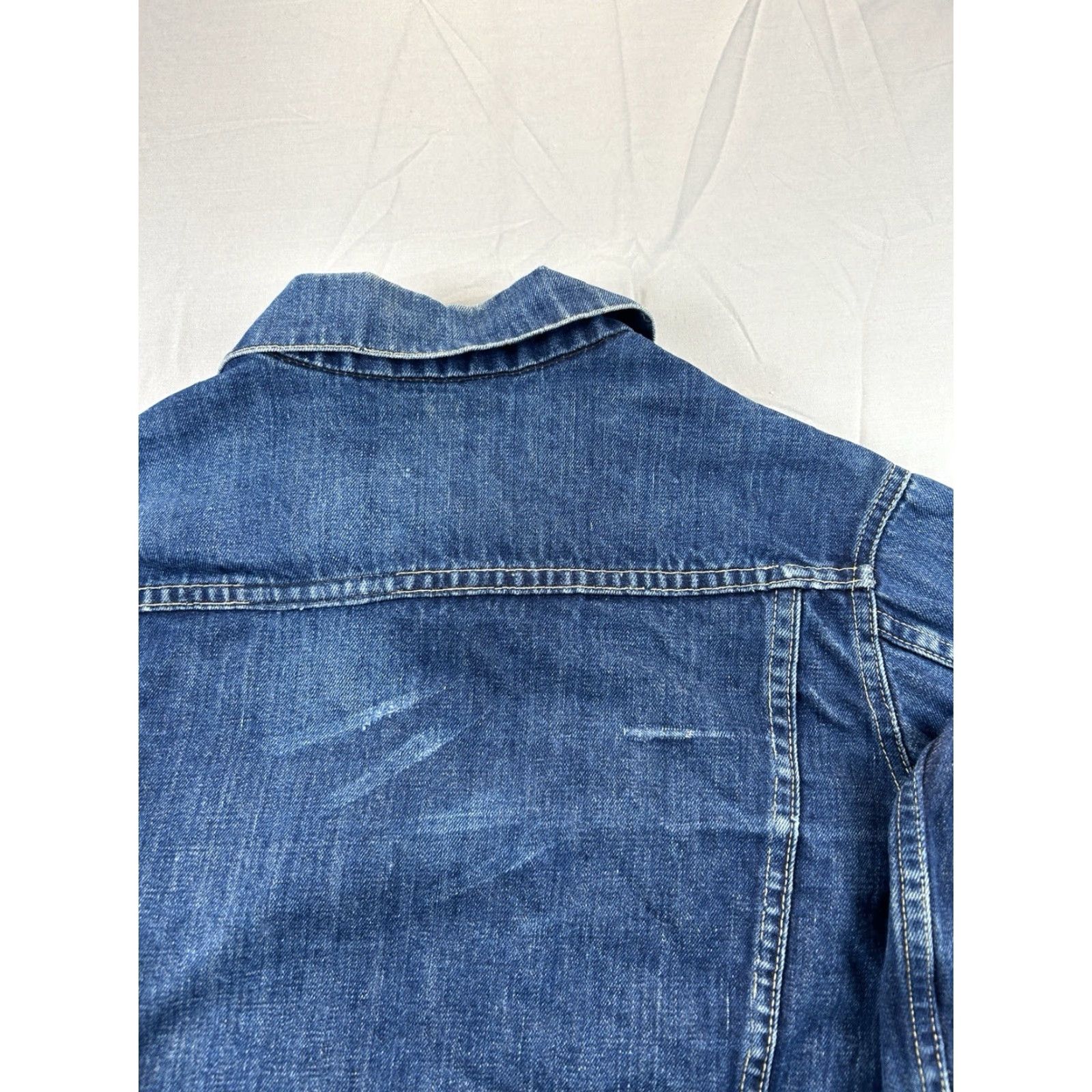 Sears VINTAGE Sears Denim Jacket USA 38 Women’s Denim Trucker Snap Blue Cotton Regular Snap Jacket Women USA Made Mens? (Note: The original specifies Women) Size XS / US 0-2 / IT 36-38 - 5 Thumbnail