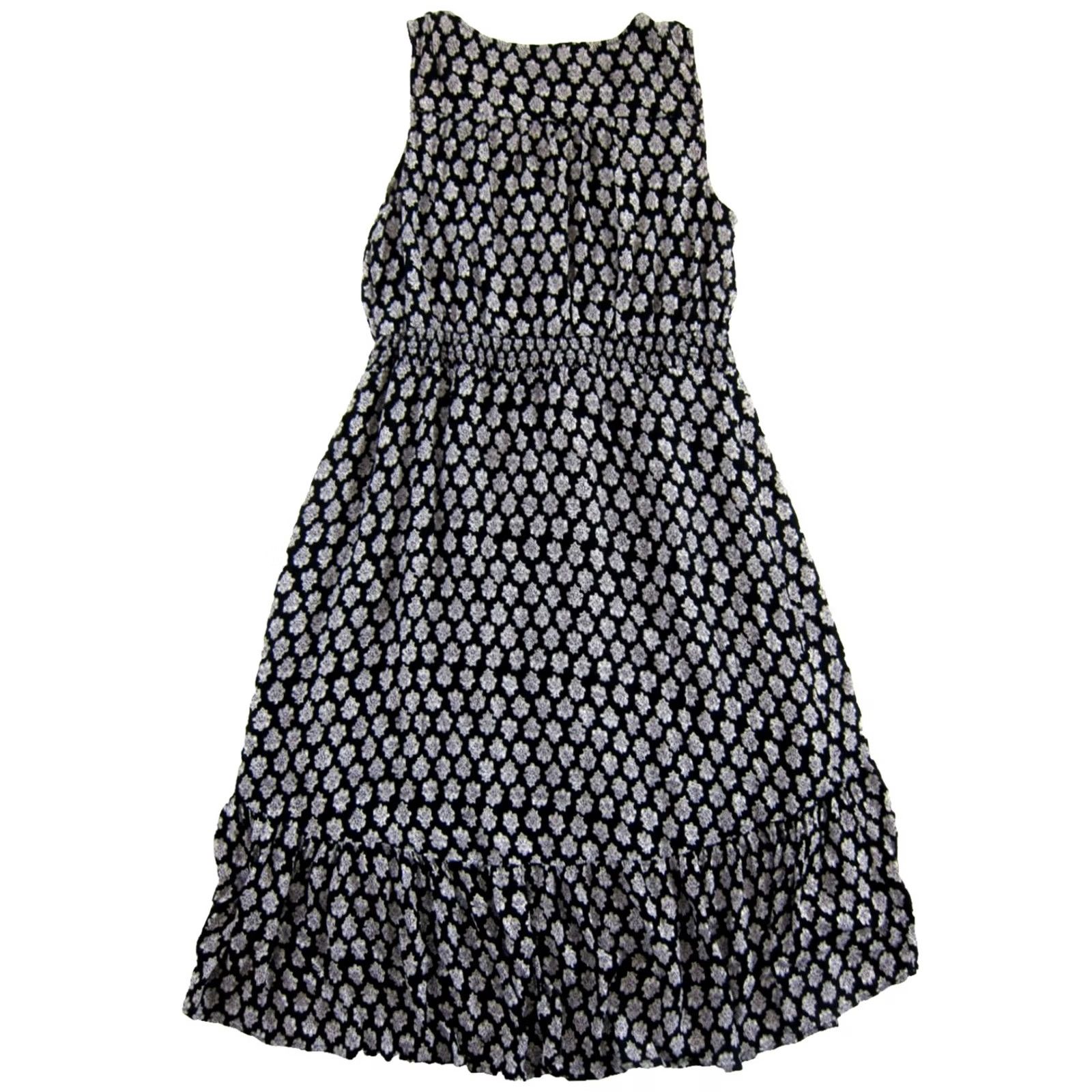 Lucky Brand Lucky Brand Floral Button Down Hi-Low Maxi Tank Sun Dress 1X Black Rayon Sleeveless V-Neck) Size XL / US 12-14 / IT 48-50 - 2 Thumbnail