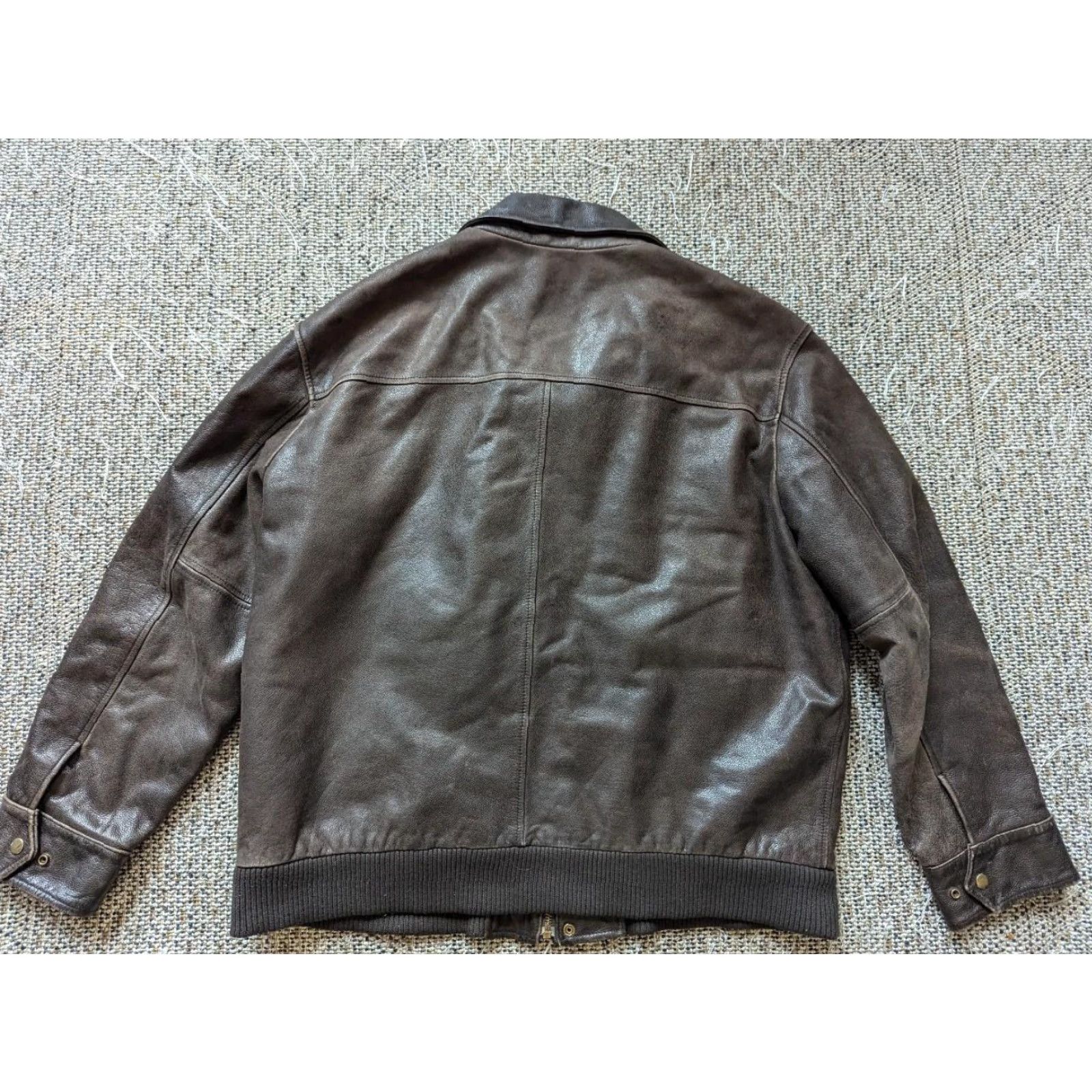 Cherokee VINTAGE motorcycle jacket MEN XL Leather PATINA brown 1990s Y2K Patina Motorcycle Jacket Mens XL Brown Leather 1990s Vintage Size US XL / EU 56 / 4 - 2 Thumbnail