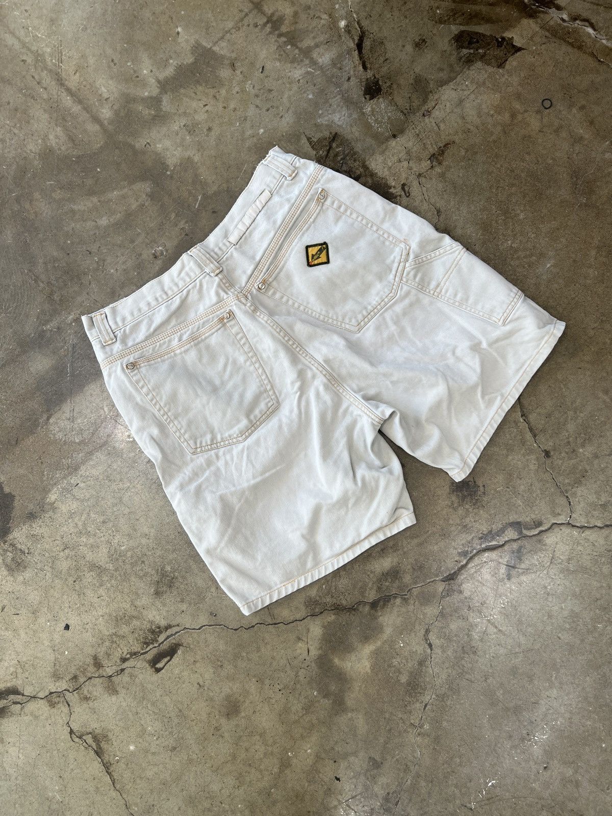 Vintage Traffic Carpenter Blue Traffic Distressed Tan Shorts Sz. 32 Size US 34 / EU 50 - 1 Thumbnail