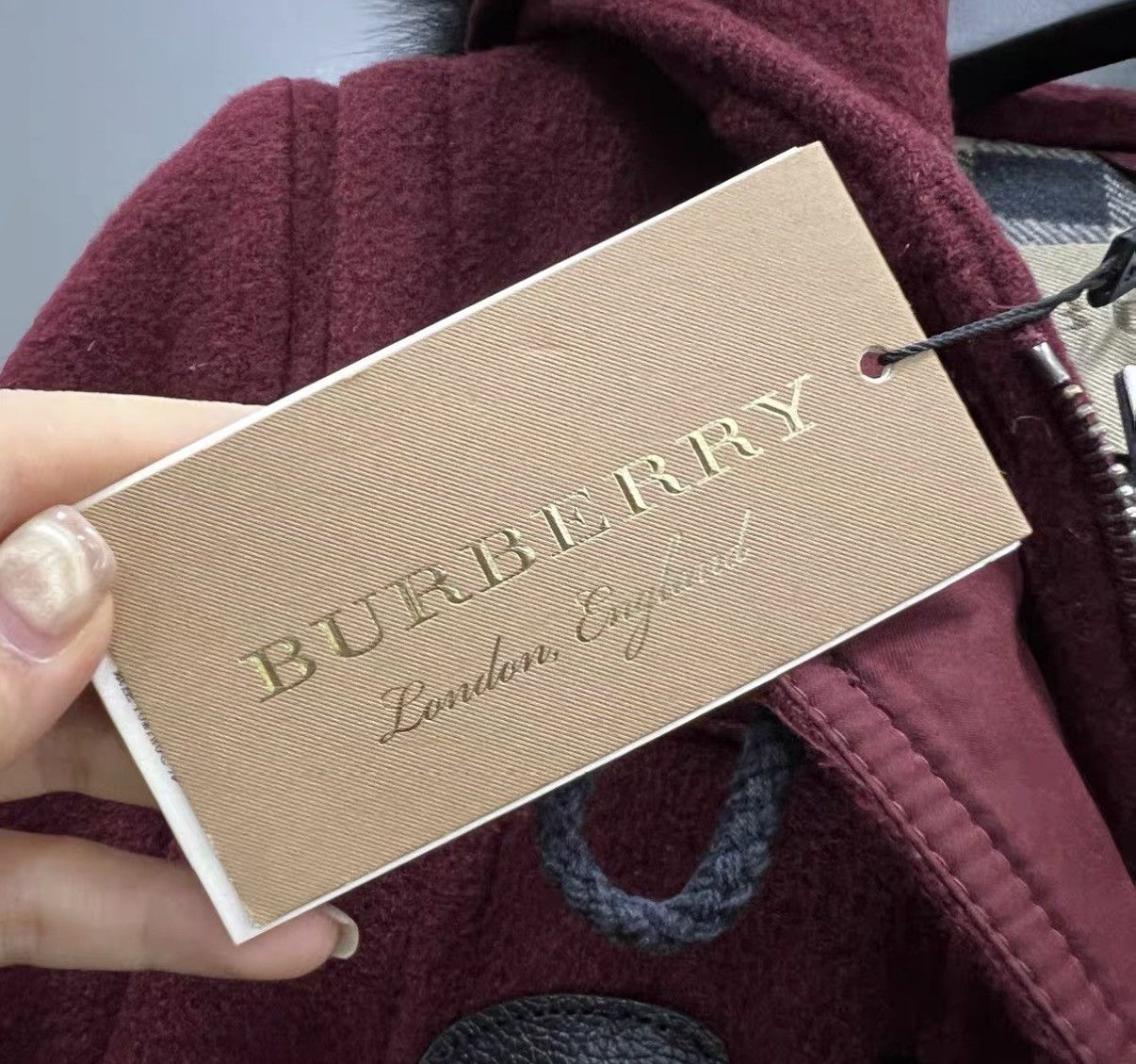 Burberry Burberry Burgundy Toggle Coat J41 Size XS / US 0-2 / IT 36-38 - 5 Thumbnail