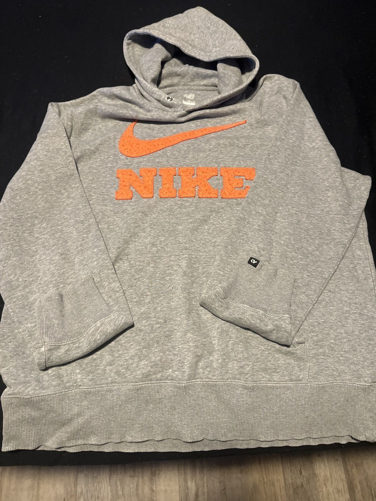 Nike grey and orange hoodie deals