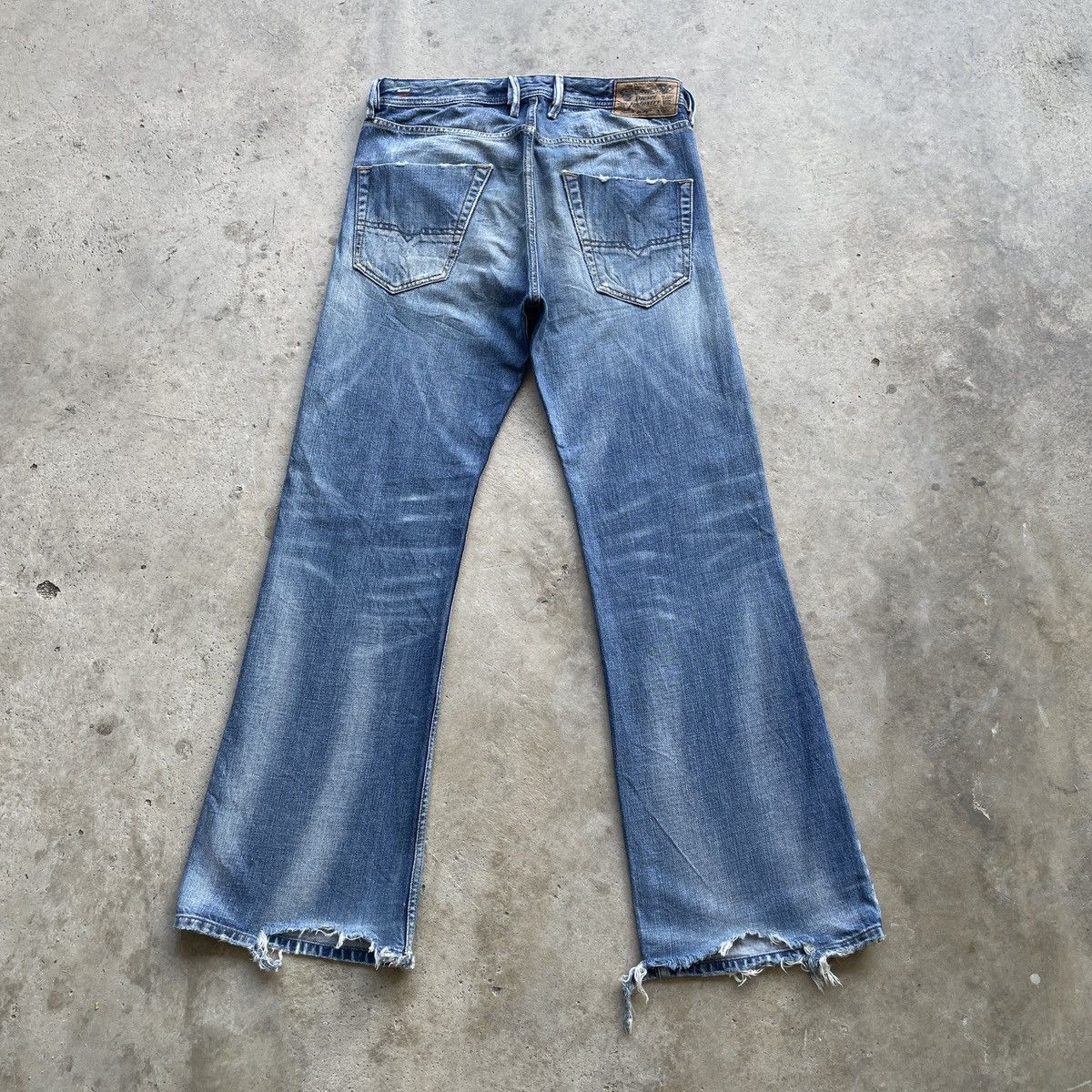 Diesel Vintage Diesel Industry BootCut Distressed Wash Jeans Pants Size US 32 / EU 48 - 2 Thumbnail