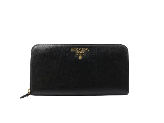 Prada Prada Zippy Black Leather Wallet Size ONE SIZE - 1 Thumbnail