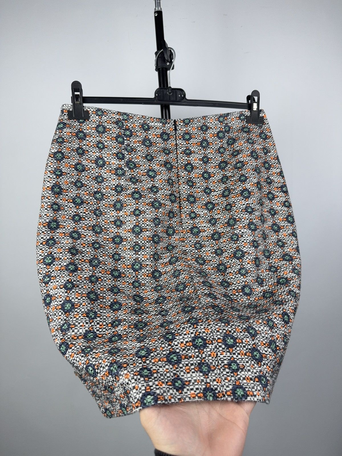 Hugo Boss Luxury Retro 00s Boss Orange Patterned Tweed Mini Skirt Size 28" / US 6 / IT 42 - 6 Thumbnail