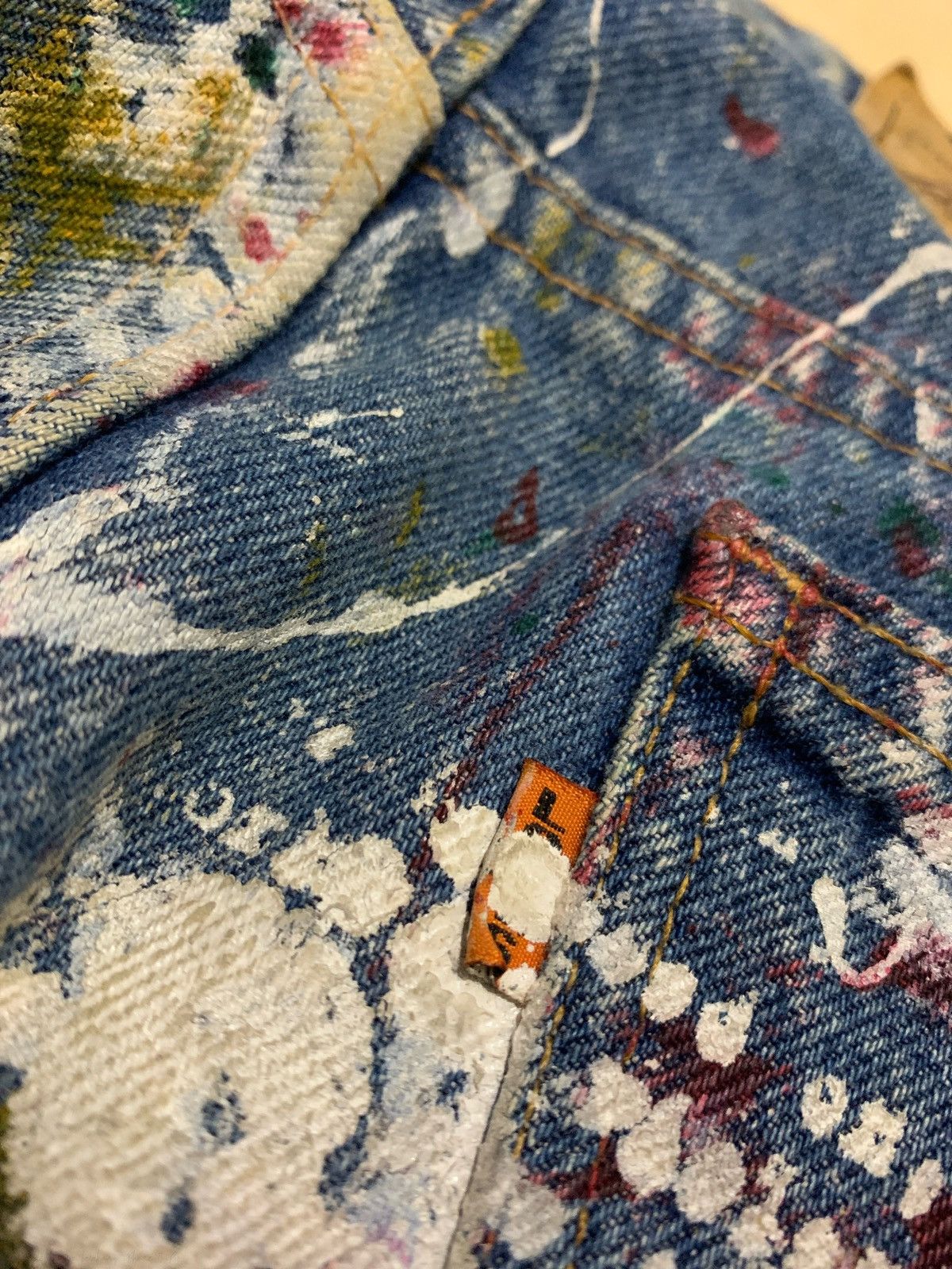 Levi's × Vintage Vintage Rare Levis 517 Orange Tab Painter Denim Jeans Size US 34 / EU 50 - 10 Thumbnail