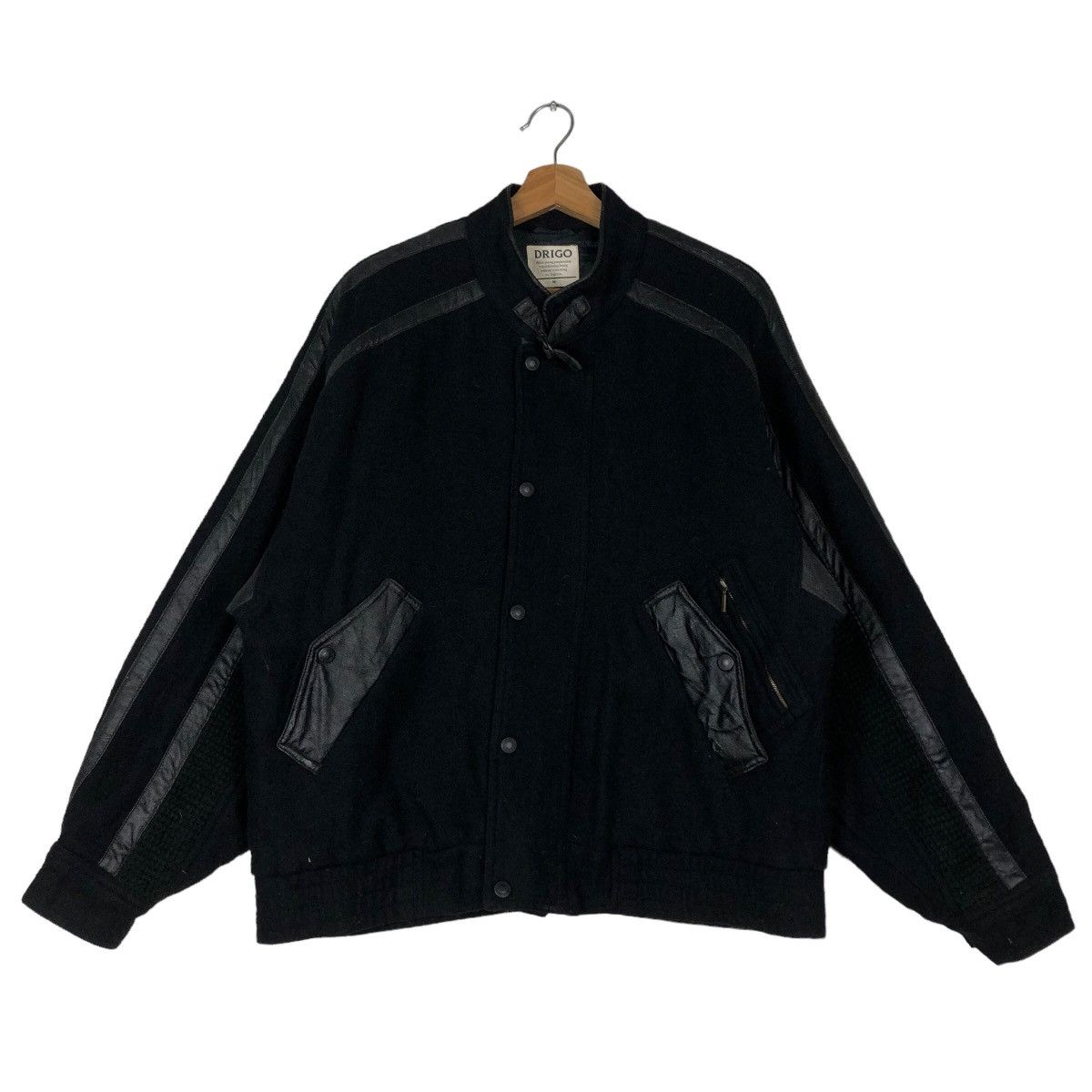 Japanese Brand 🔥Vtg Bomber Jacket Fly Design Rich Black Drigo Issey Miyake Size US M / EU 48-50 / 2 - 1 Thumbnail