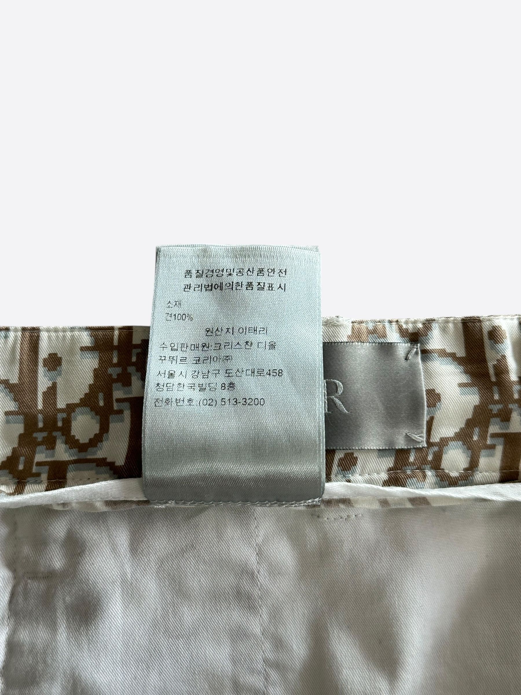 Dior Dior Tan Oblique Silk Shorts Size US 30 / EU 46 - 5 Thumbnail
