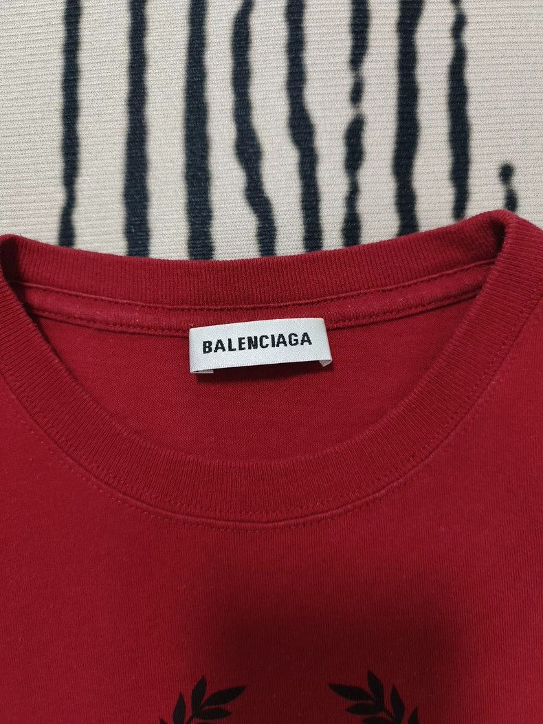 Balenciaga Balenciaga logo letters and wheat ear print in dark red sho Size US XS / EU 42 / 0 - 2 Thumbnail