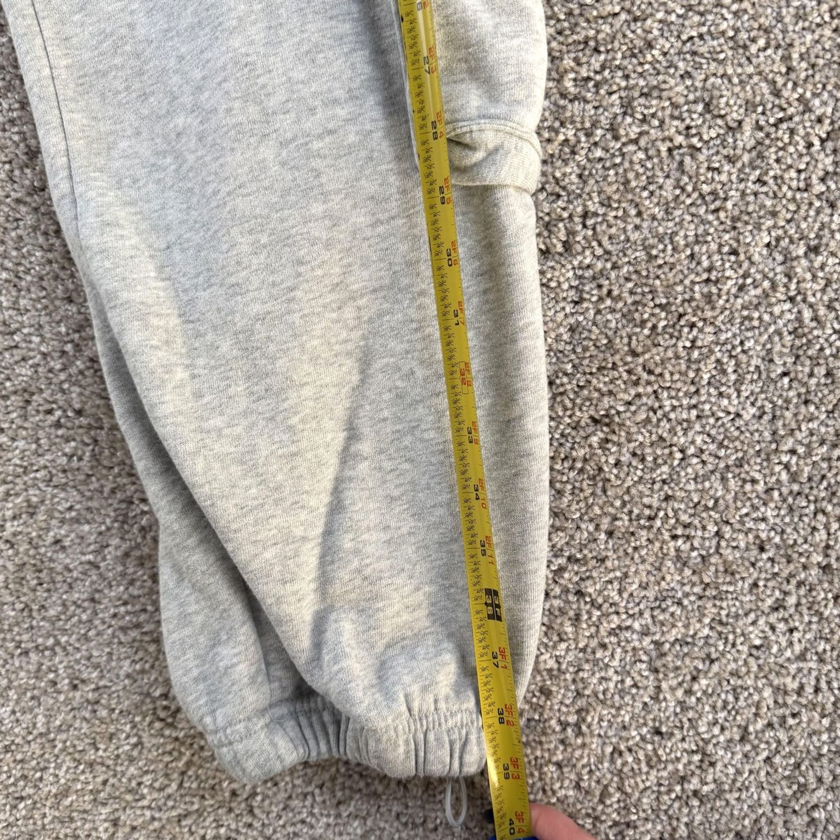 Vintage Aéropostale Sweatpants Womens Large Gray Fleece Side Cargo Joggers Elastic Waist Size 36" / US 14 / IT 50 - 7 Thumbnail
