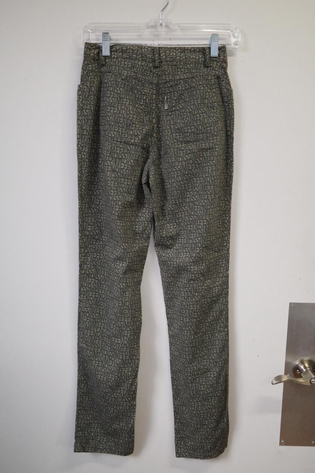 Designer 90's Fendissime Monogram Straight-Leg-Pant Size 28" / US 6 / IT 42 - 2 Thumbnail