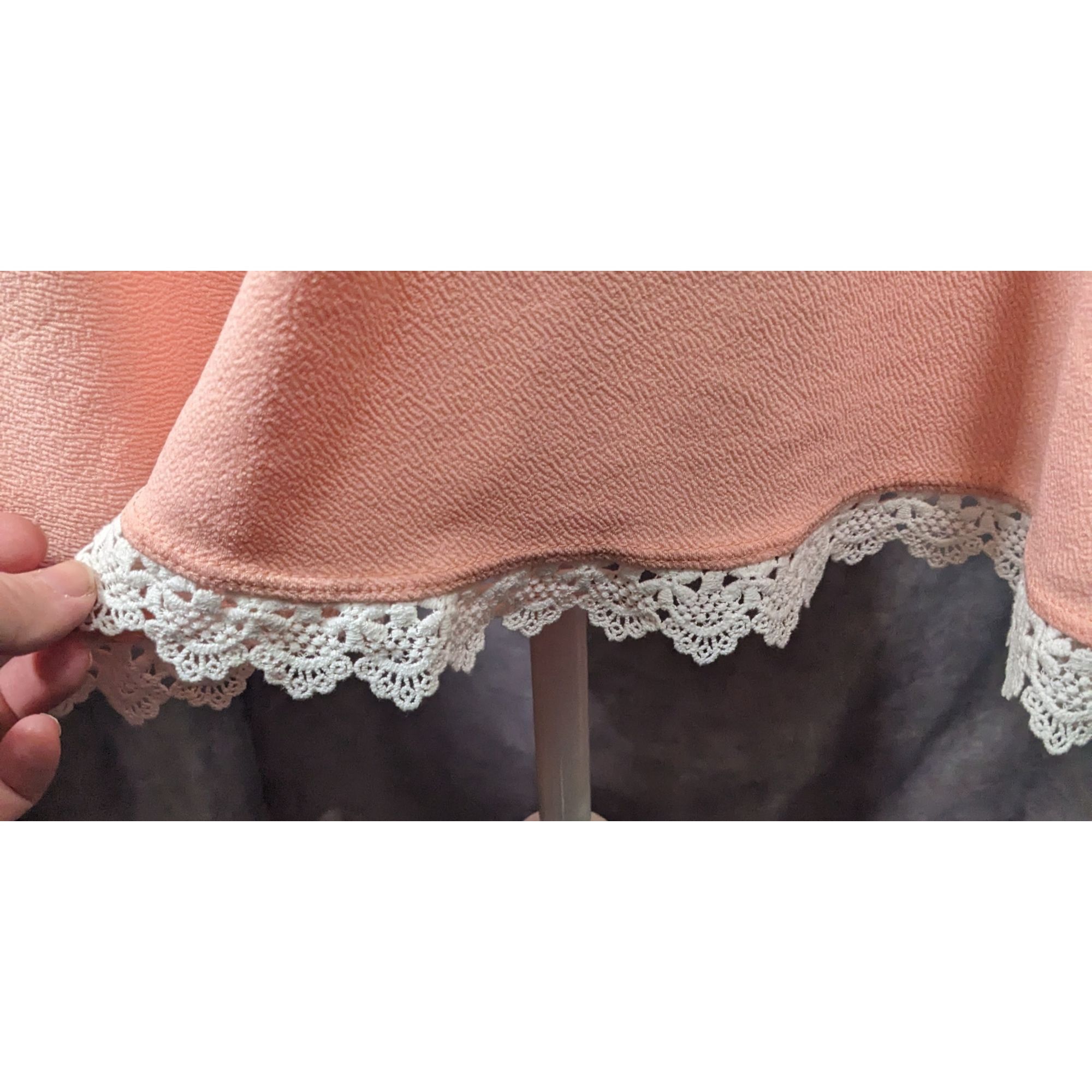 Other Midnight Hour Pink Sakura Lace Edge Suspender Skirt Size Sma Size 28" / US 6 / IT 42 - 12 Thumbnail
