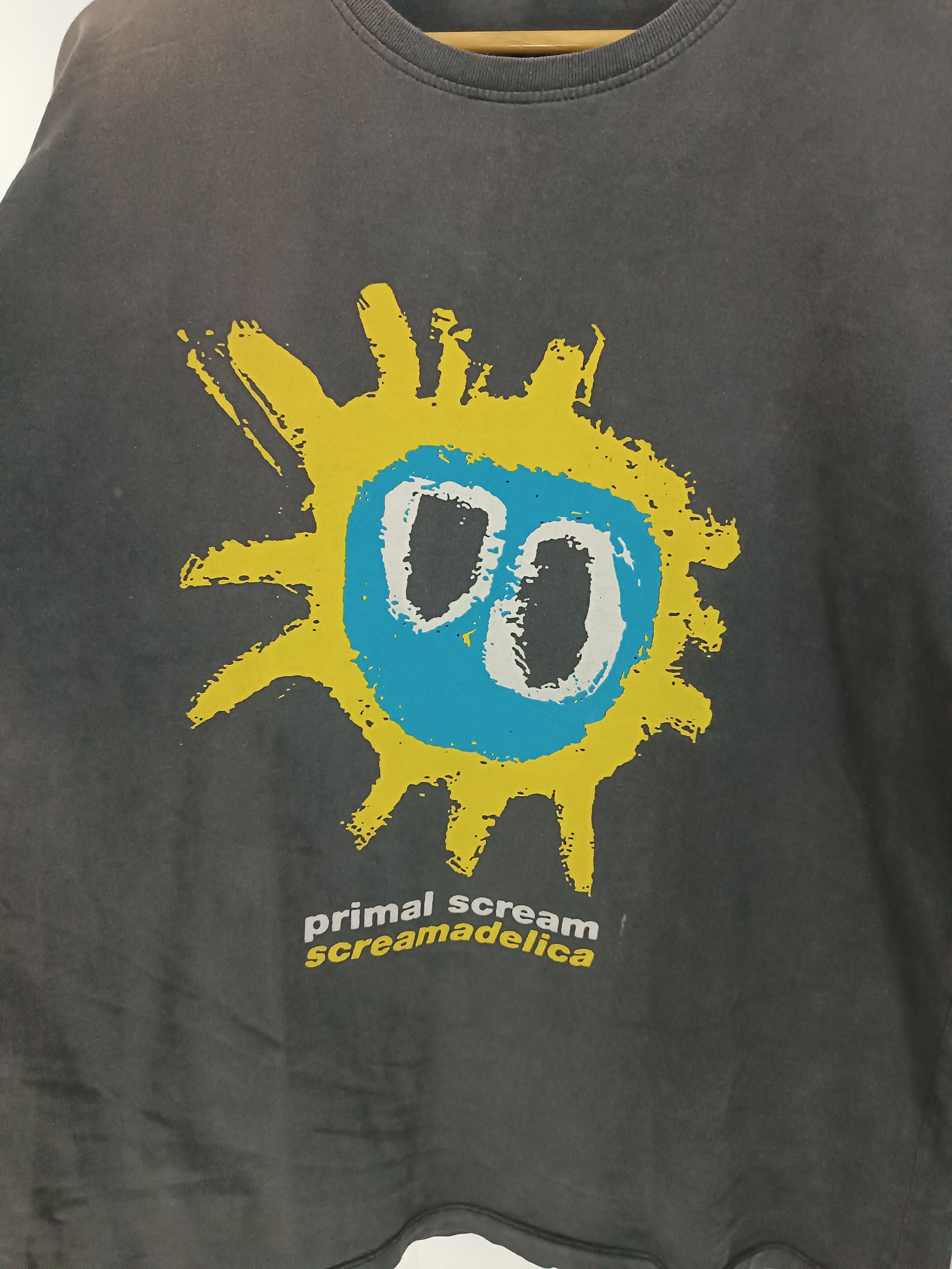 Band Tees VINTAGE FADED Y2K PRIMAL SCREAM SCREAMADELICA VERY RARE Size US L / EU 52-54 / 3 - 10 Thumbnail