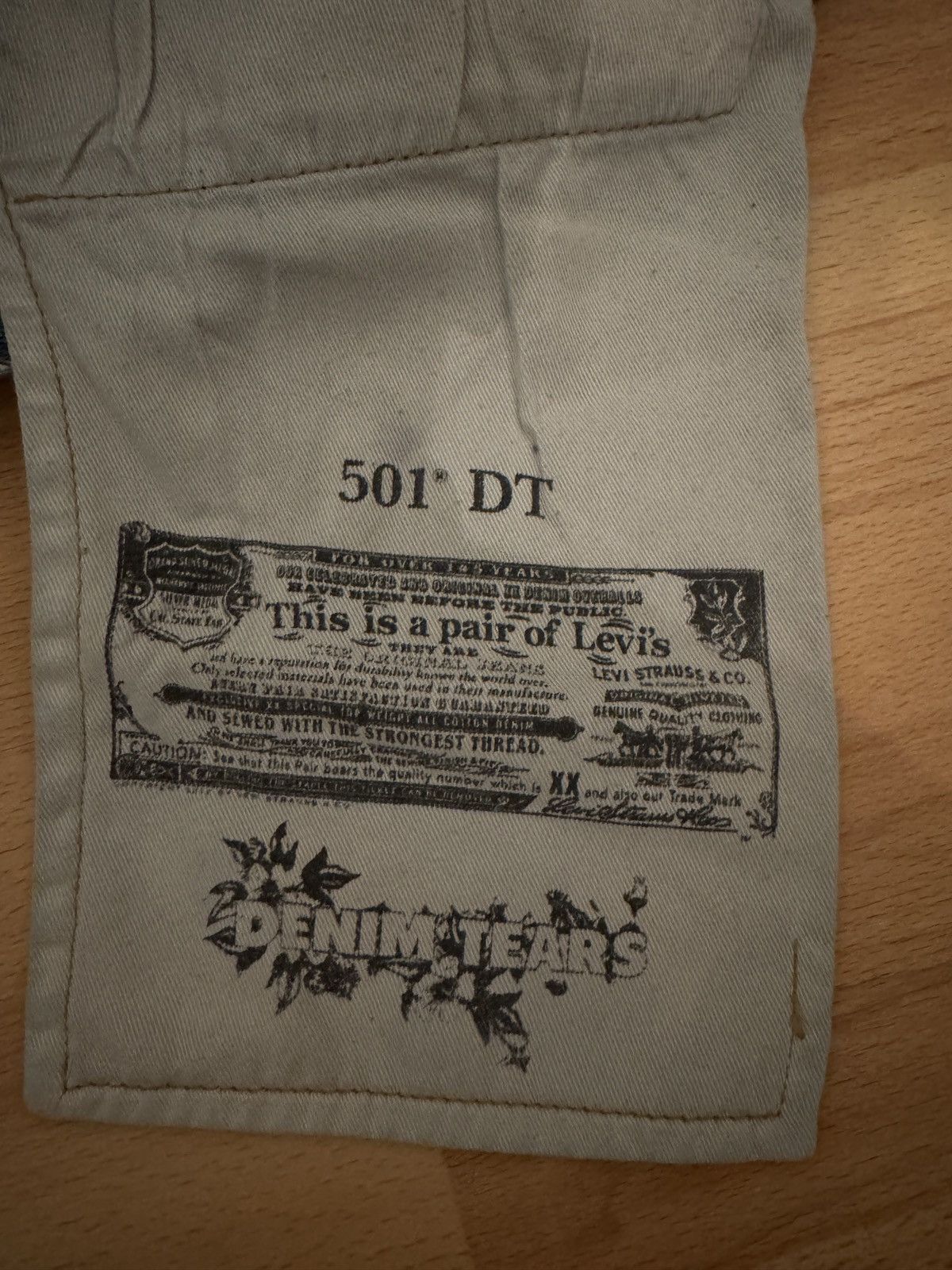 (B).Stroy × DENIM TEARS Denim Tears x Bstroy dark wash denim Size US 29 - 8 Thumbnail
