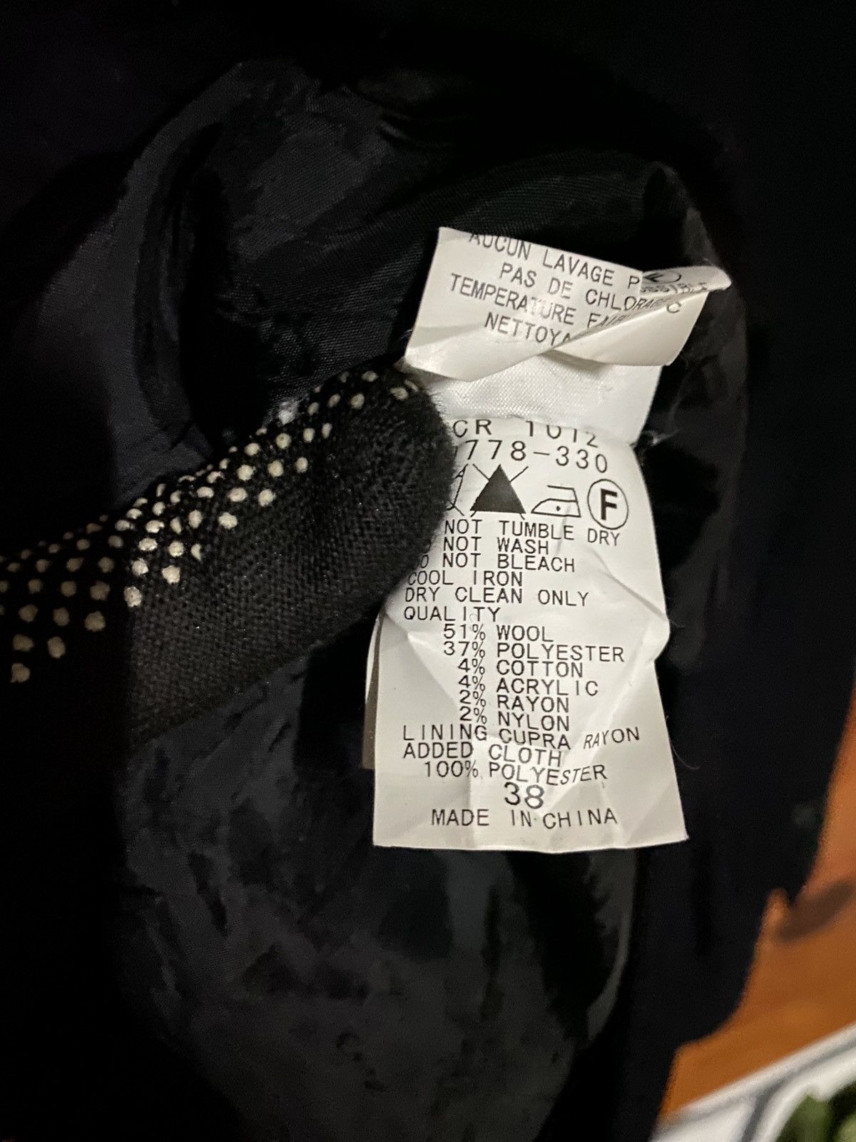 Pas de Calais Pas de Calais Black Wool Pea Coat – Double Breasted Jacket Size M / US 6-8 / IT 42-44 - 8 Thumbnail