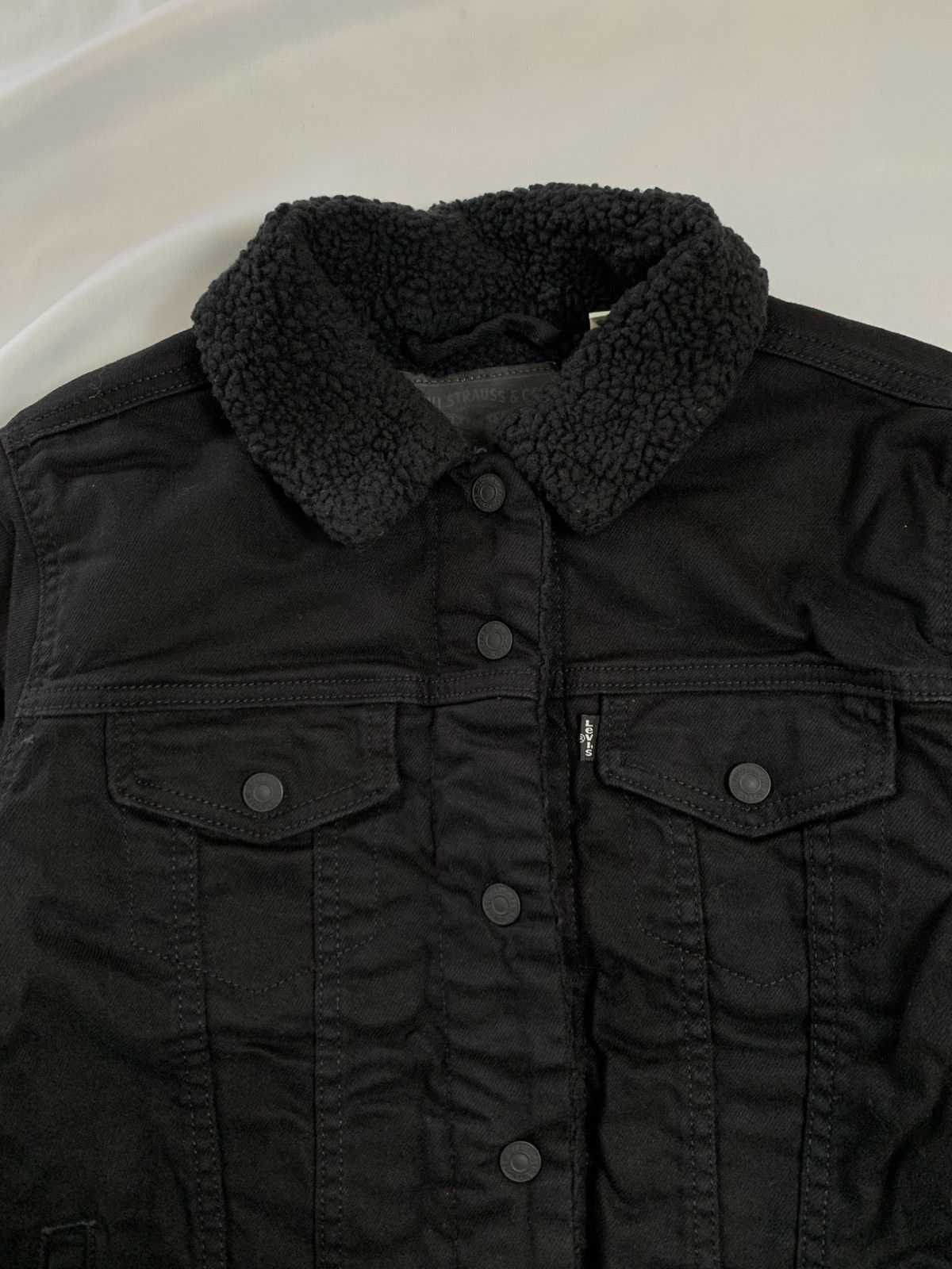 Levi's Levis sherpa black trucker jacket rare Size US M / EU 48-50 / 2 - 4 Thumbnail