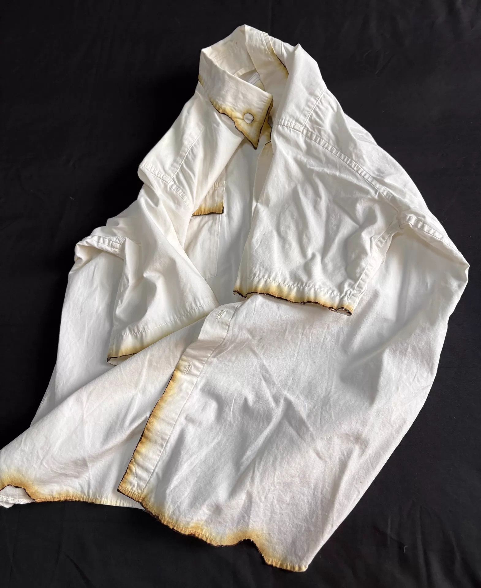 Maison MIHARA YASUHIRO MIHARA YASUHIRO Smoke Burn Distressed Vtg Shirt S Size US S / EU 44-46 / 1 - 8 Thumbnail