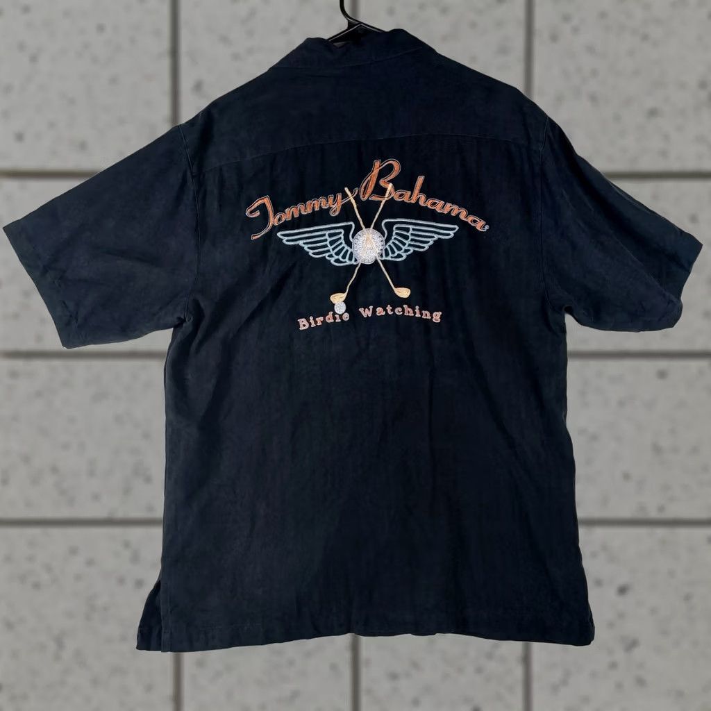 Tommy Bahama Tommy Bahama Silk Hawaiian Shirt Birdie Watching Golf Embroidery Men’s S Black Short Sleeve Button-Up Collared Casual Hawaii Summer Spring Mens Size US S / EU 44-46 / 1 - 1 Thumbnail
