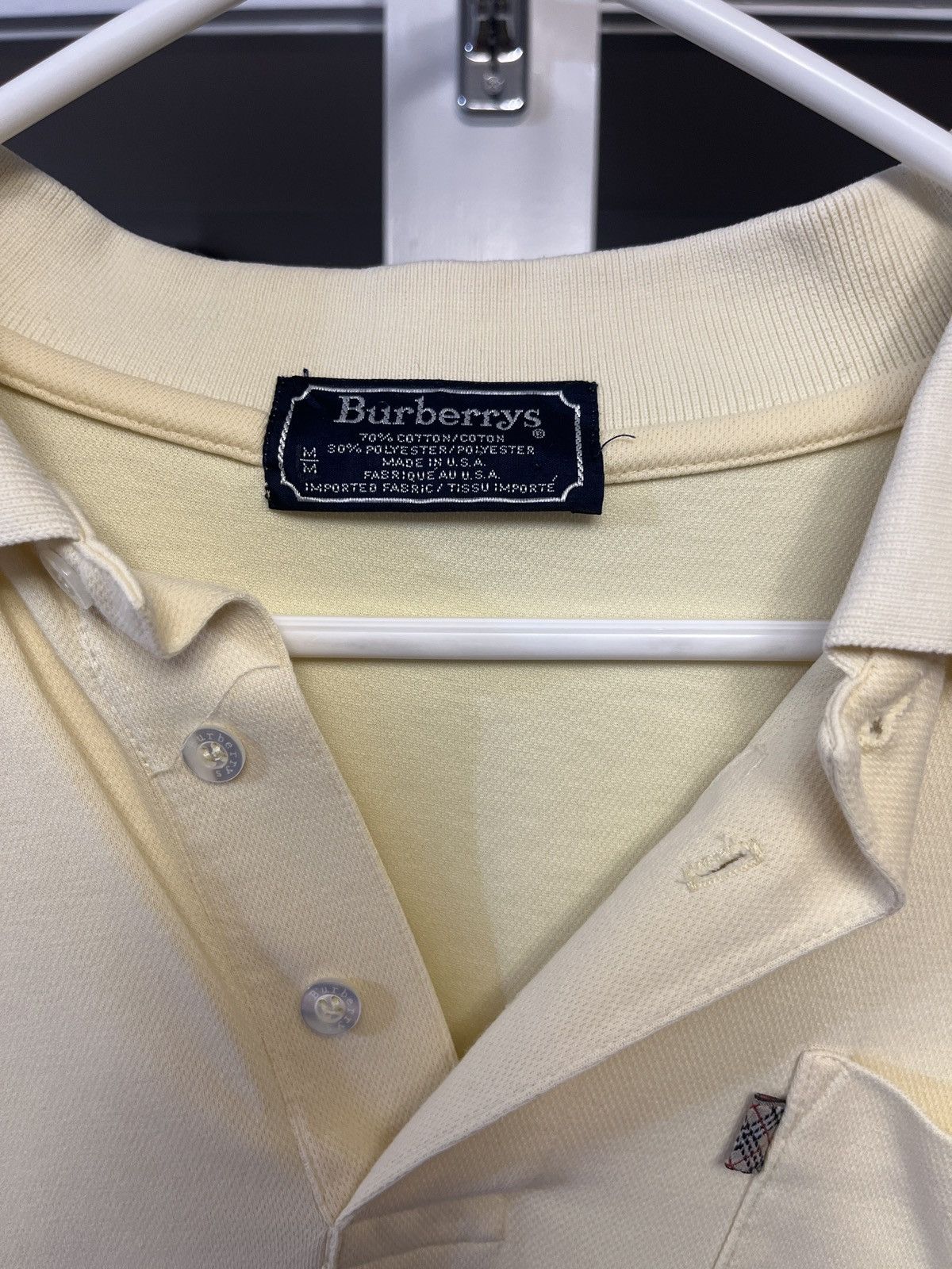 Burberry Vintage Cream Burberry Polo Size US M / EU 48-50 / 2 - 3 Thumbnail