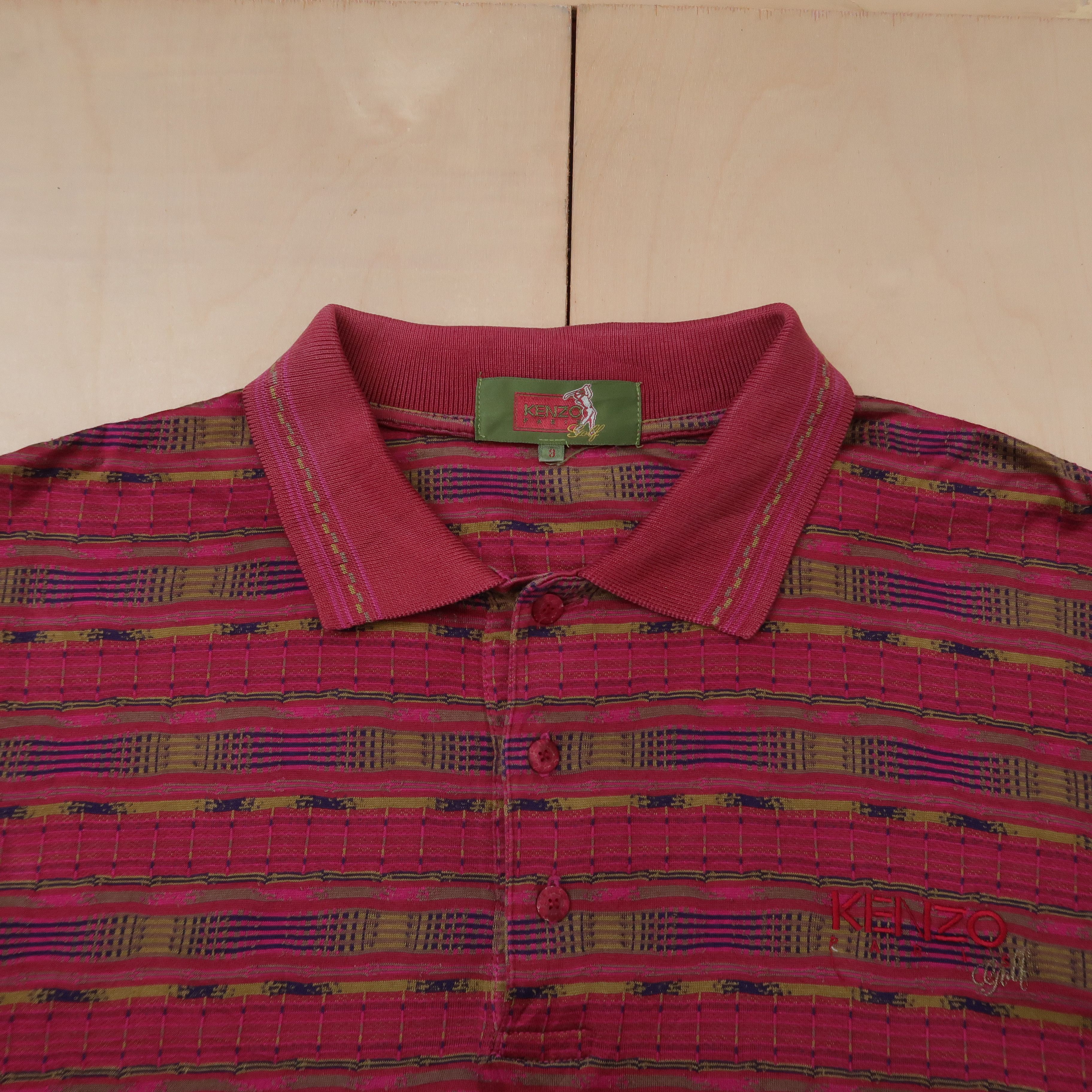 Kenzo 90s Kenzo Golf Psychedelic Ethnic Patterned Polo Shirt Size US M / EU 48-50 / 2 - 3 Thumbnail