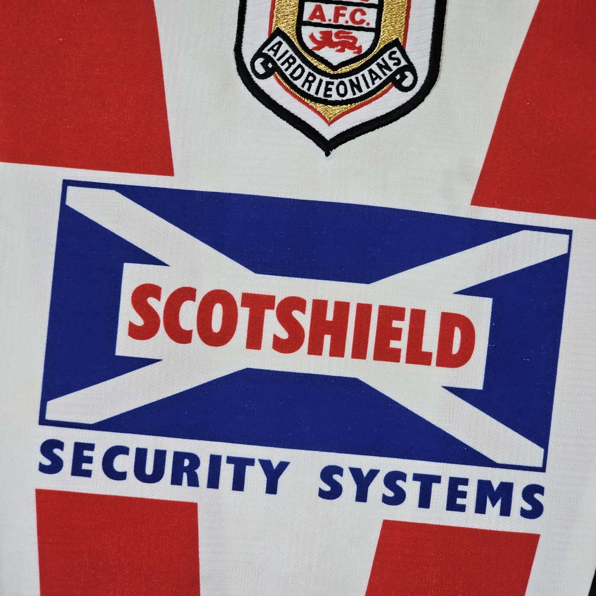 Vintage Airdrieonians FC Vintage 90s Scotland Avec Soccer Jersey Size US L / EU 52-54 / 3 - 4 Thumbnail