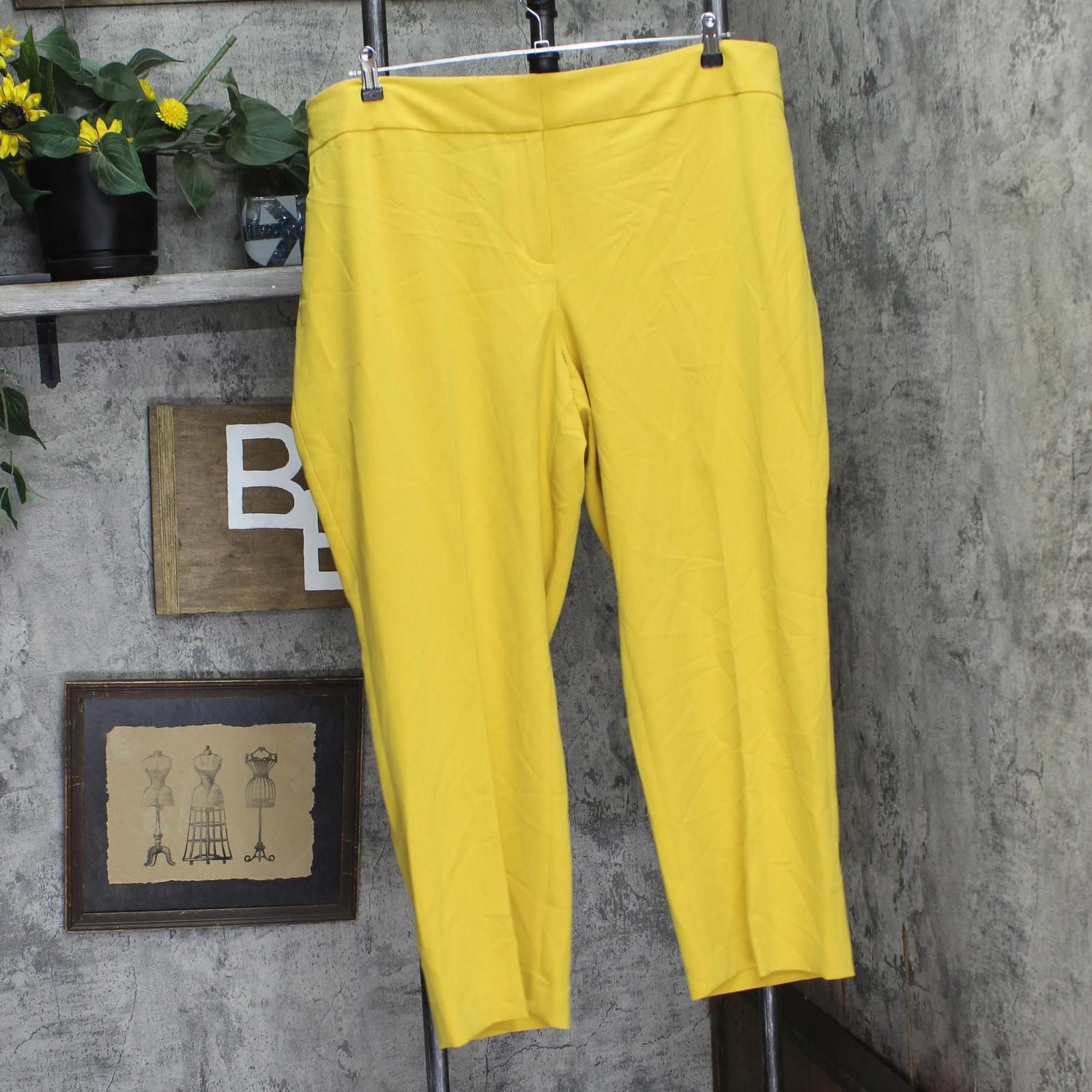 Other Nwt Kasper Fly Slim Pants 10902147 Butterscotch Yellow 20w Size 42" / US 20 - 1 Thumbnail