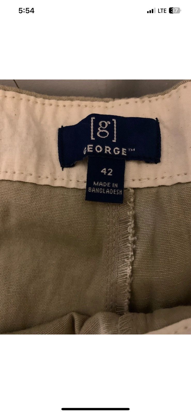 George George Mens Sz 42 Outdoor 10'' Flat Front Shorts Above Knee Size US 42 / EU 58 - 2 Thumbnail