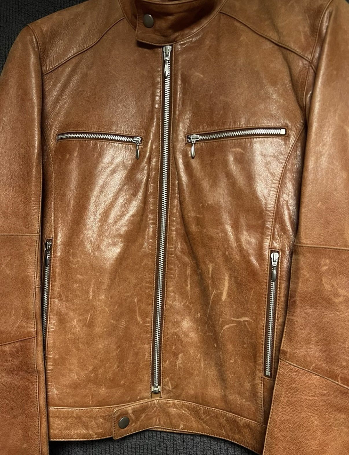 Yohji Yamamoto Yohji Yamamoto Early Four-Pocket Zip Leather Jacket Size US L / EU 52-54 / 3 - 3 Thumbnail