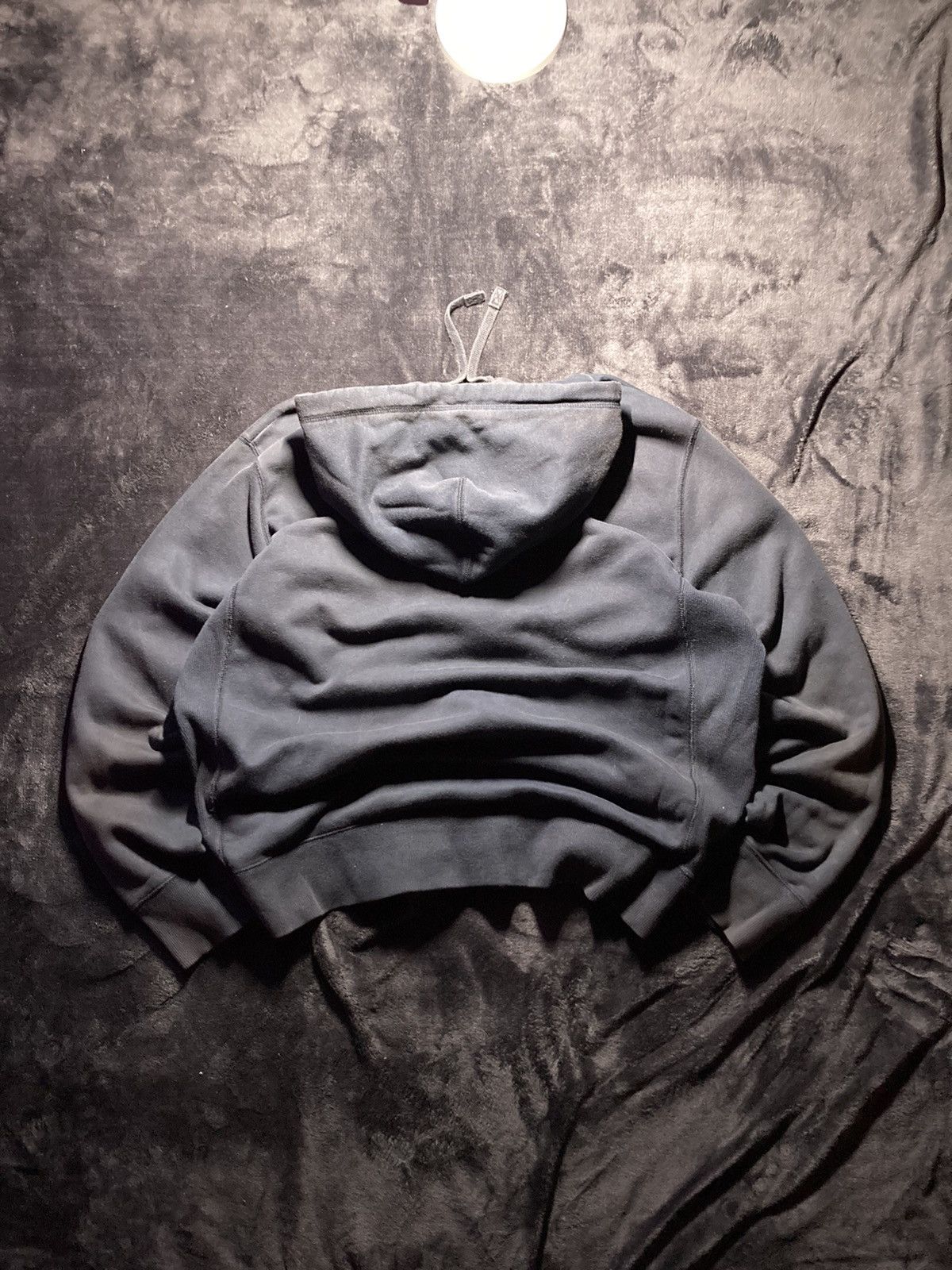 Nike × Vintage ⛩️Vintage Nike Zip Hoodie Navy Black Y2K baggy sun faded boxy Size US XL / EU 56 / 4 - 2 Thumbnail