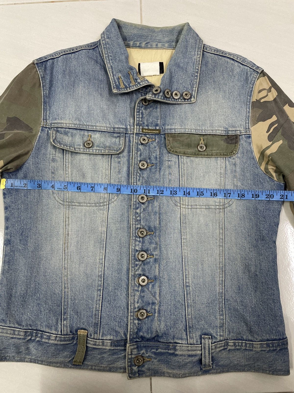 Dolce & Gabbana Y2K Dolce&Gabbana Denim Camo Jacket Size US L / EU 52-54 / 3 - 13 Thumbnail