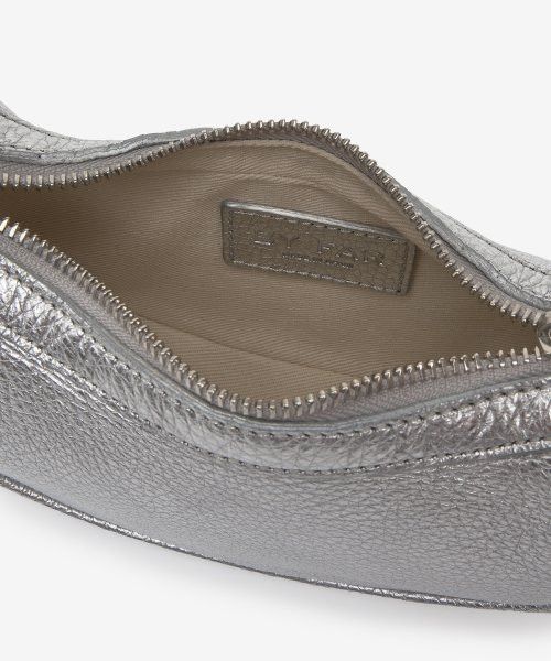 By Far o1mle0824 Size:OS/Mini Soho Flat Grain Leather Bag in Silver Size ONE SIZE - 3 Thumbnail