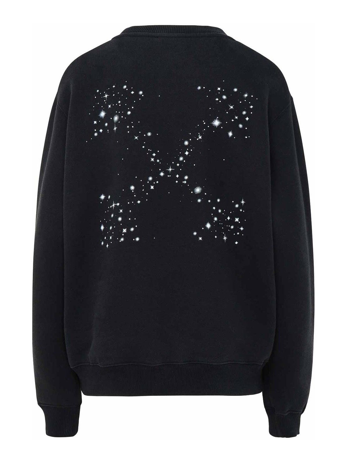Off-White o1gr1nt0425 Bling Stars Arrow Reg Crewneck Sweatshirt Black Size S / US 4 / IT 40 - 2 Thumbnail