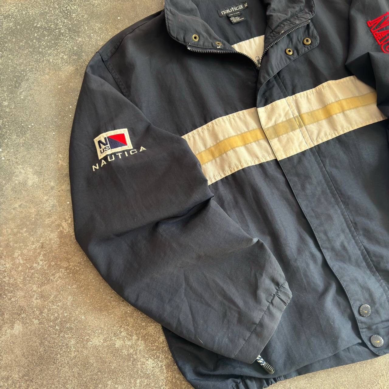 Nautica × Vintage 90s Nautica Vintage Outdoor Full Zip Jacket Size US XL / EU 56 / 4 - 4 Thumbnail