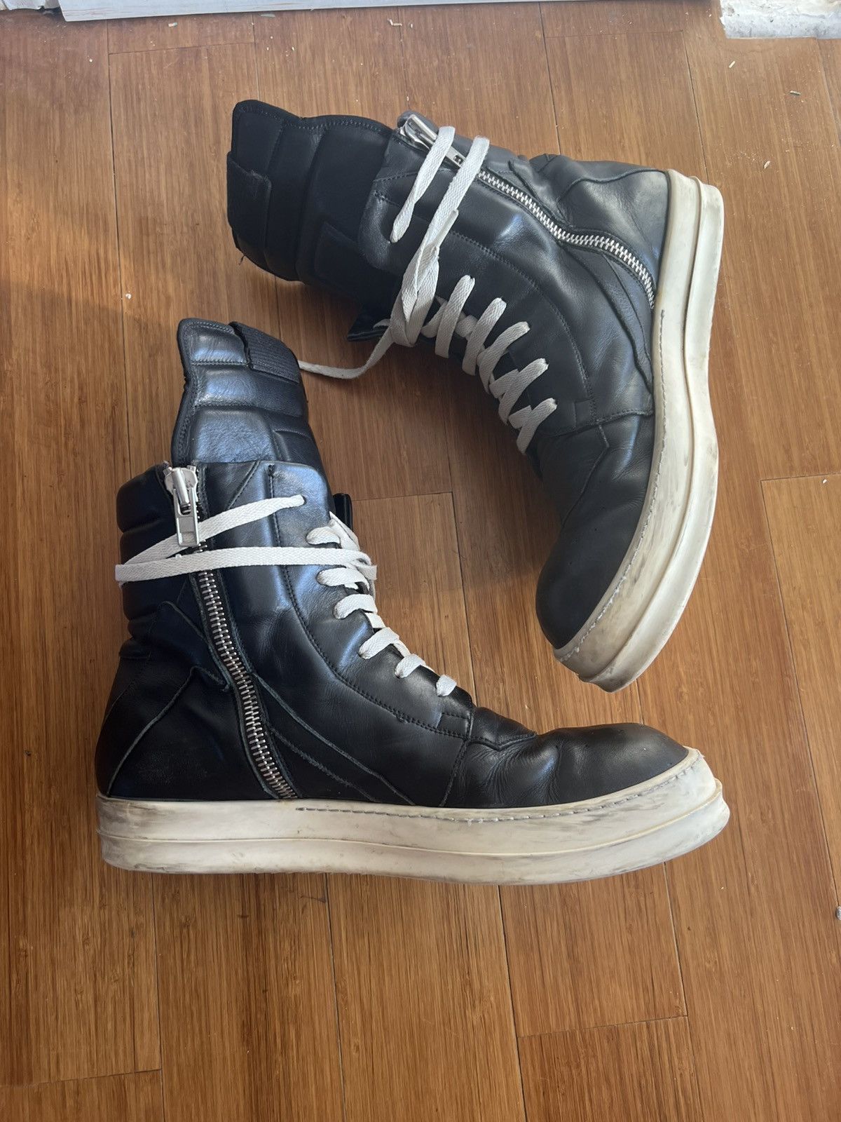 Rick Owens Rick Owens Geobasket Sneaker Black Size 13/46 Size US 13 / EU 46 - 10 Thumbnail