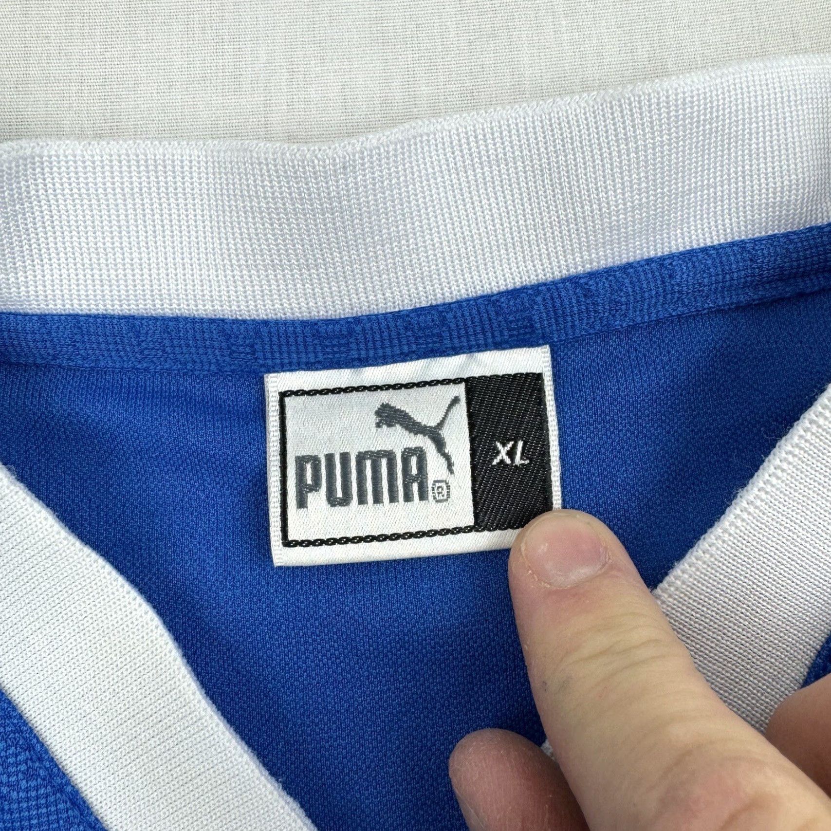 Puma VINTAGE PUMA Jersey Soccer Football Adult XL Blue 90s FIFA Mens Soccer Shirt Size US XL / EU 56 / 4 - 3 Thumbnail