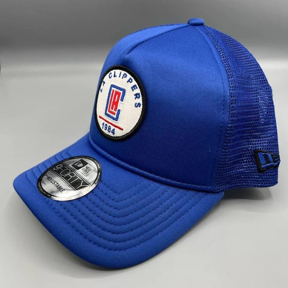 New Era Los Angeles LA Clippers Trucker Hat Men Blue Snap Back Cap Size ONE SIZE - 2 Thumbnail