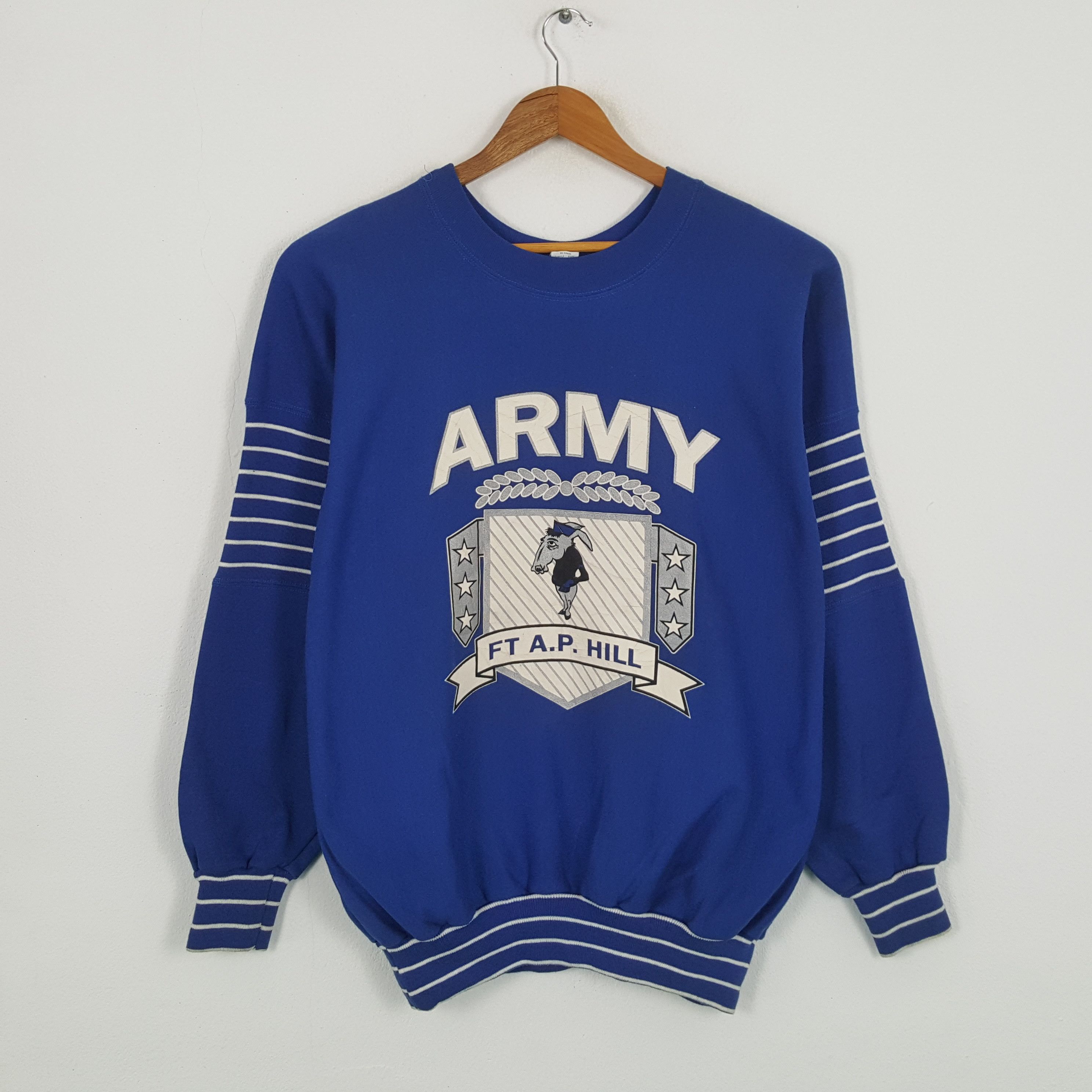 Vintage Vintage 90's ARMY FT A.P HILL American Army Promo Sweatshirt Size US XXL / EU 58 / 5 - 1 Thumbnail